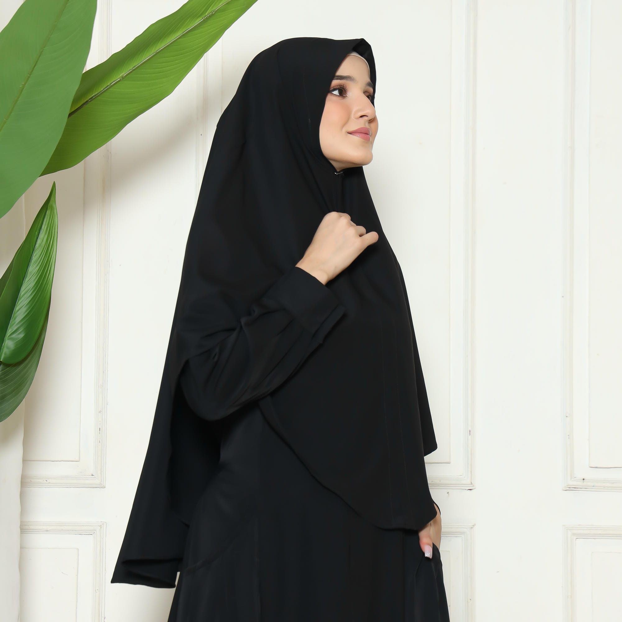 Set Gamis Hitam Wanita Abaya 01 Black foto 5