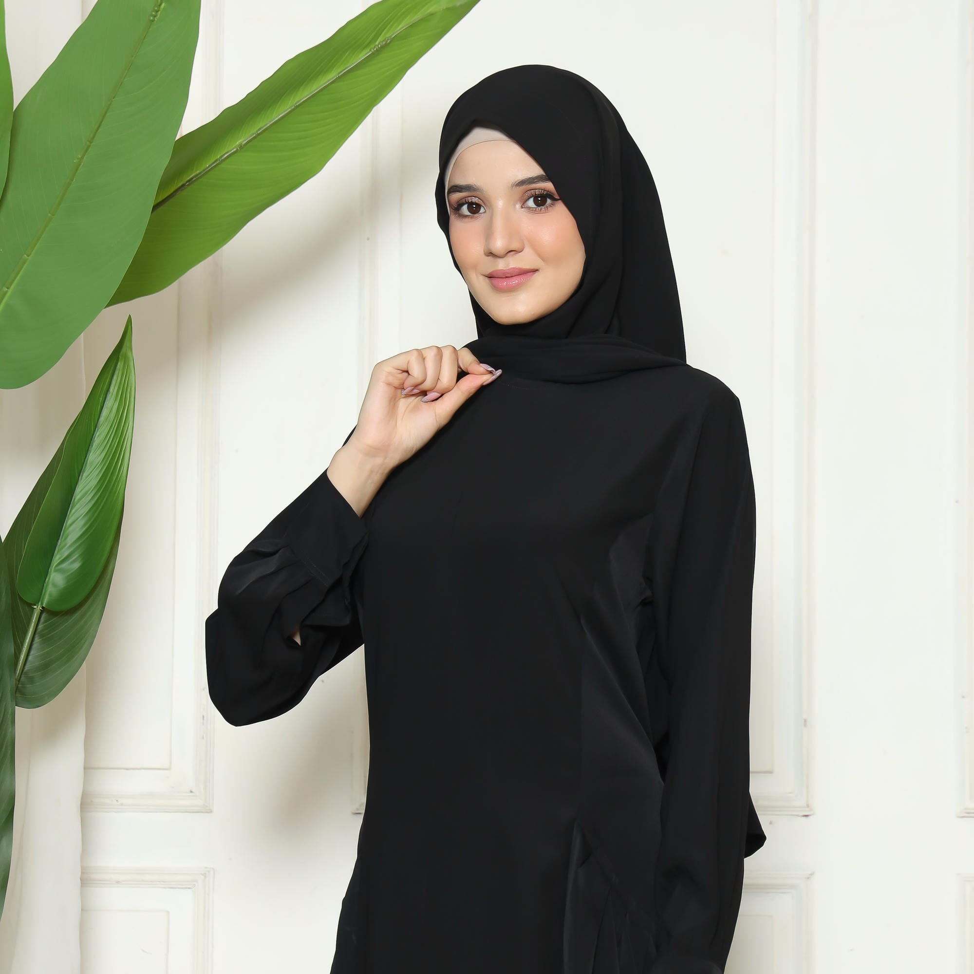 Set Gamis Hitam Wanita Abaya 01 Black foto 6
