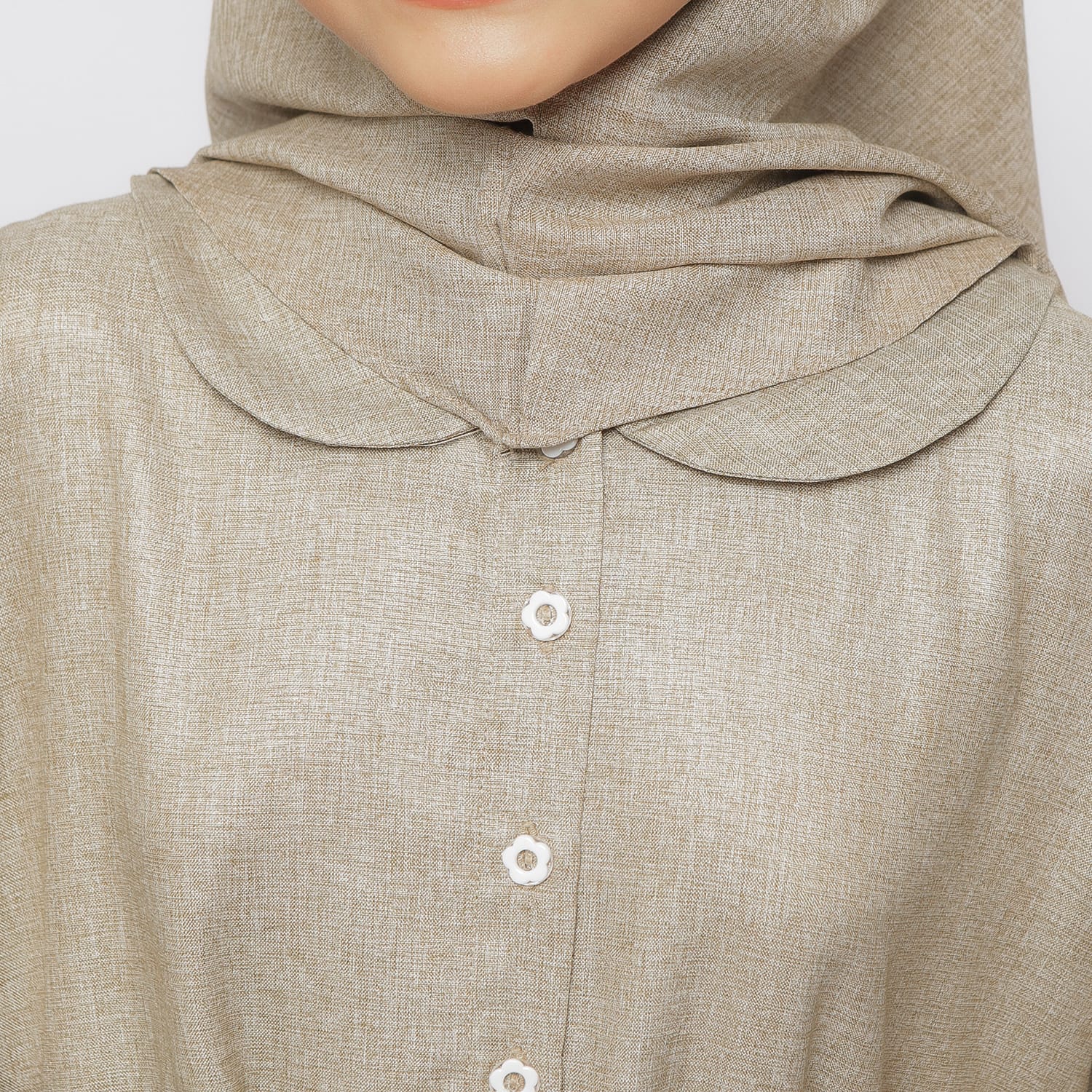 Gamis Srimbit Anak GA 03 Cream foto 5