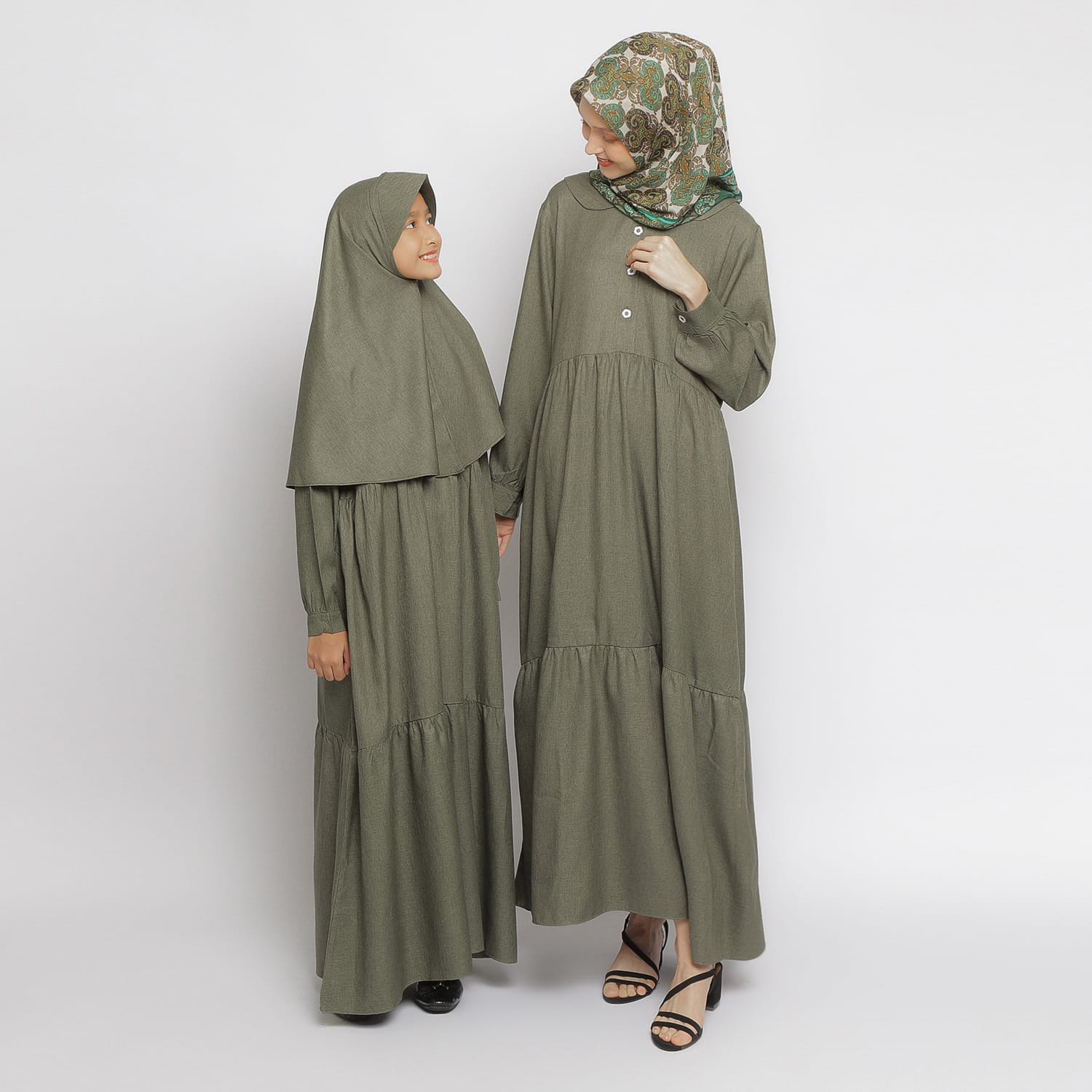 Gamis Srimbit Anak GA 03 Dark Green foto 6