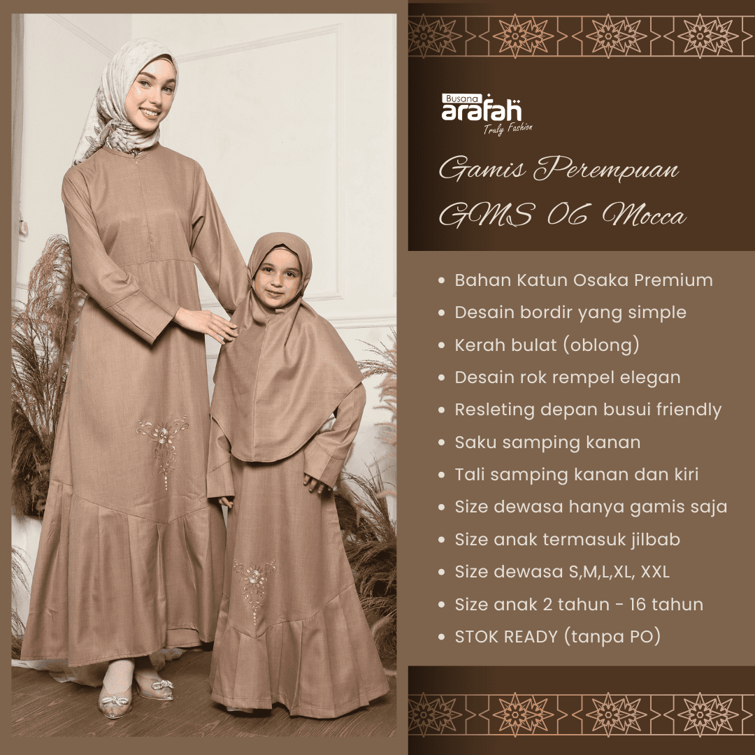 Gamis Sarimbit Anak GA 06 Mocca foto 6
