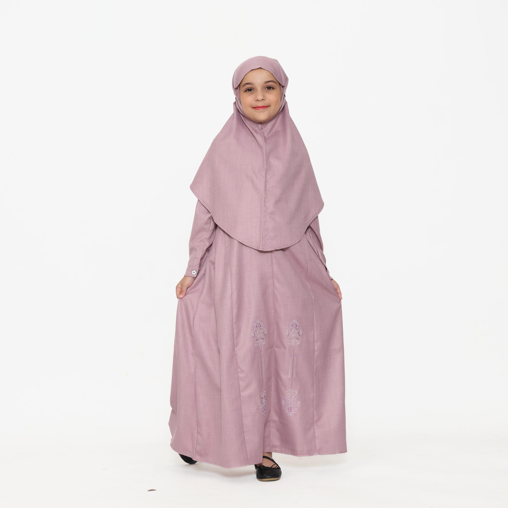 Gamis Srimbit Anak GA 07 Mauve