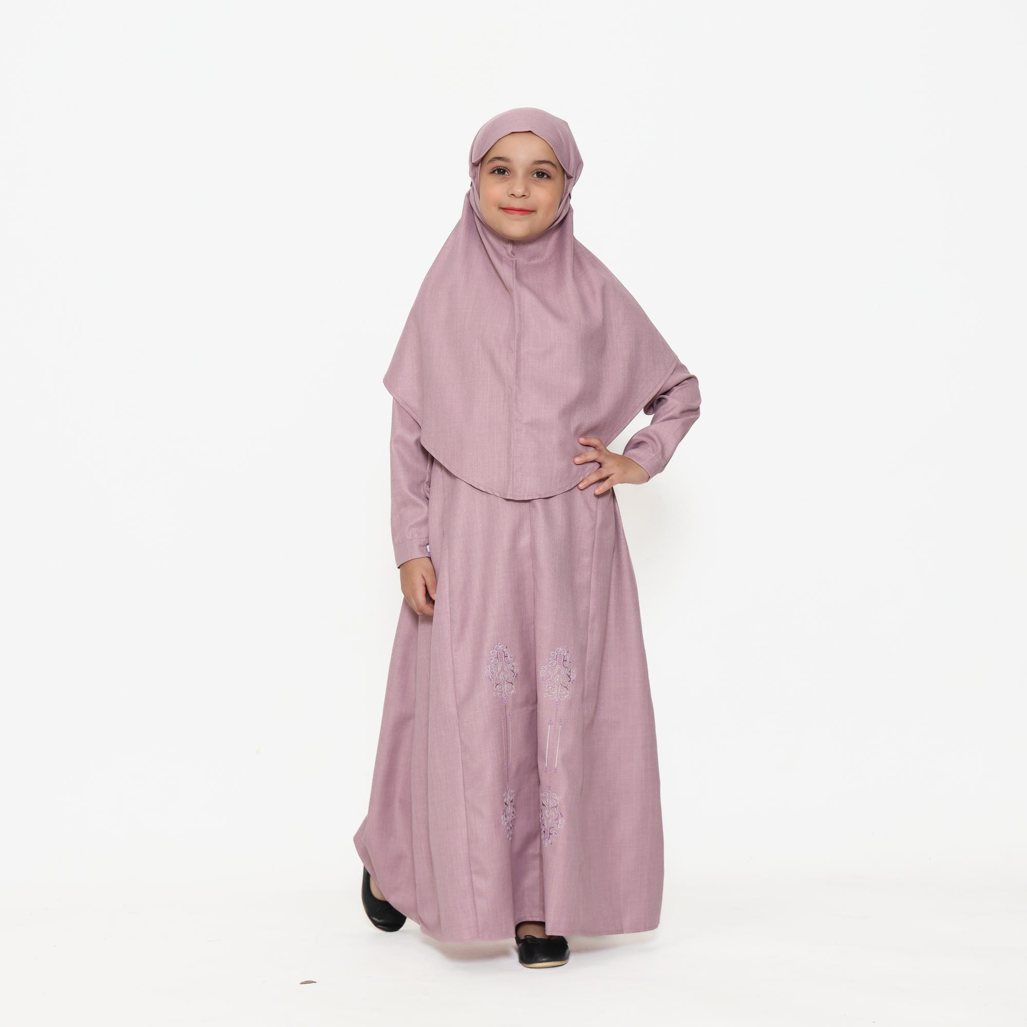 Gamis Srimbit Anak GA 07 Mauve foto 2