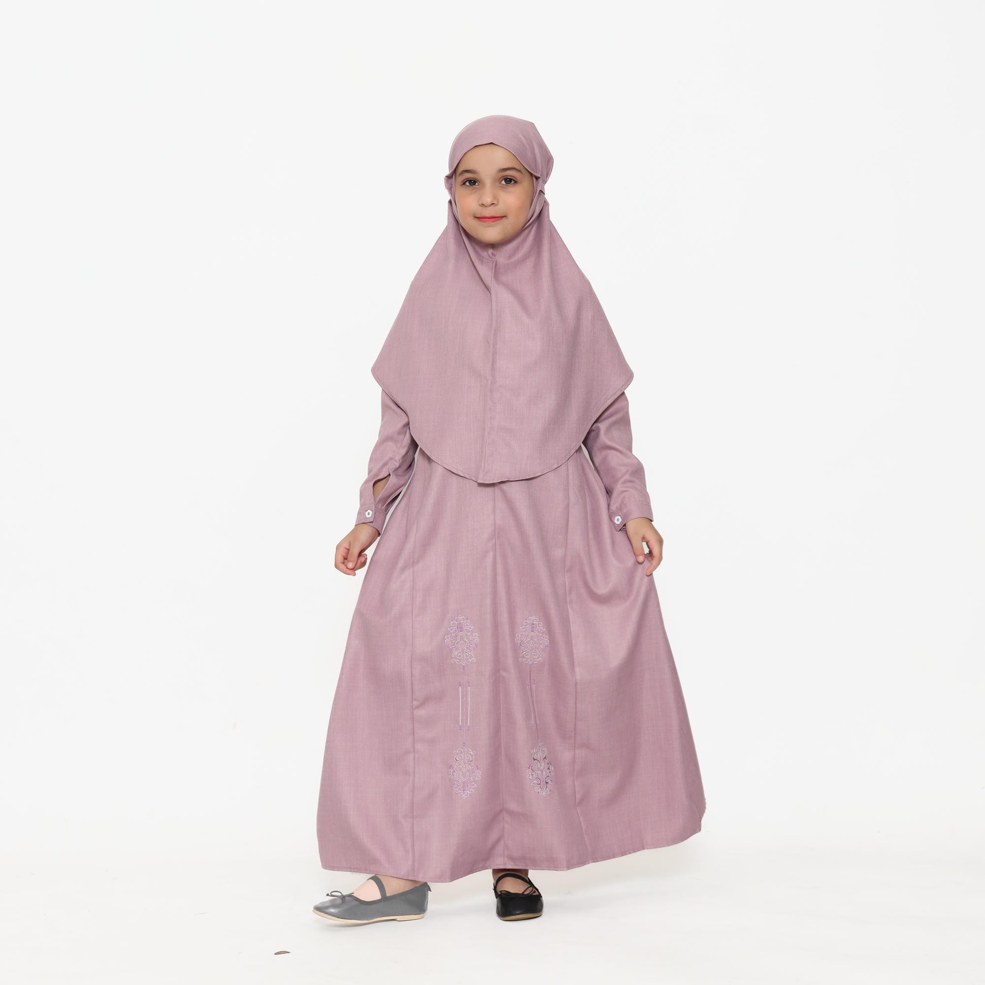 Gamis Srimbit Anak GA 07 Mauve foto 4