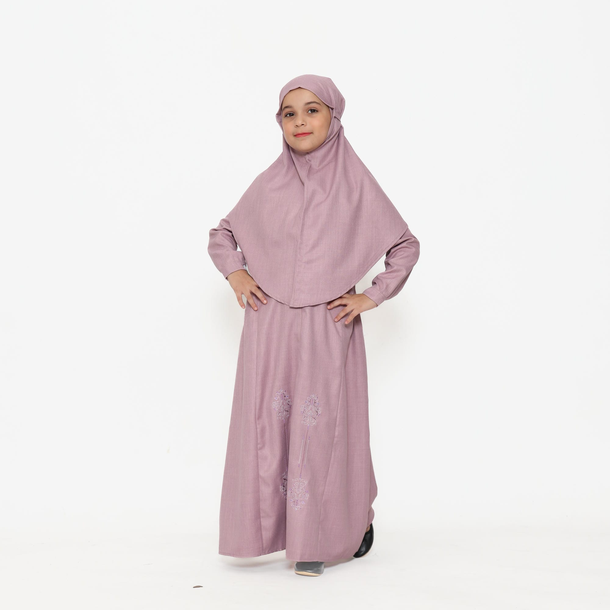 Gamis Srimbit Anak GA 07 Mauve foto 5