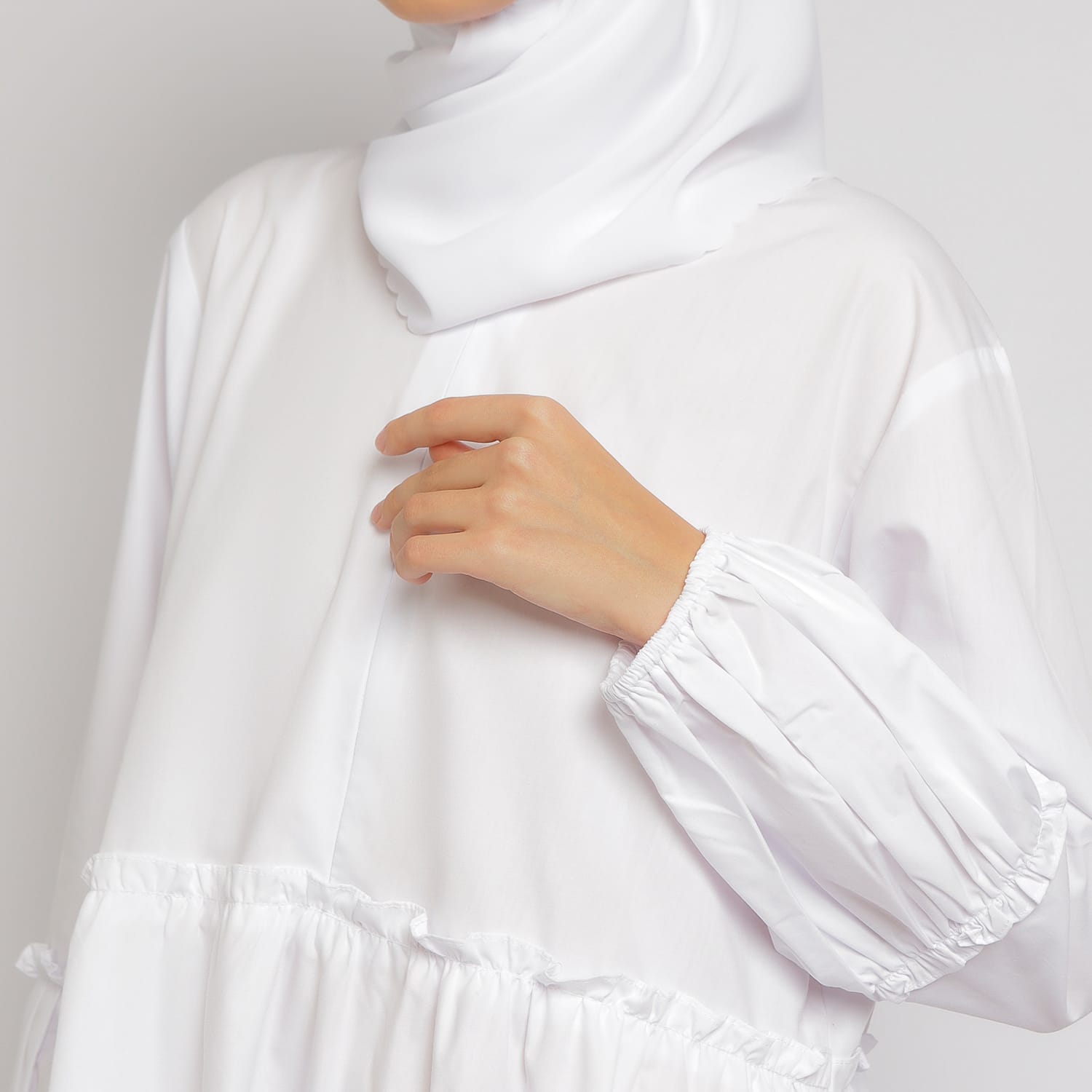 Gamis Wanita Putih GMS 02 White foto 5
