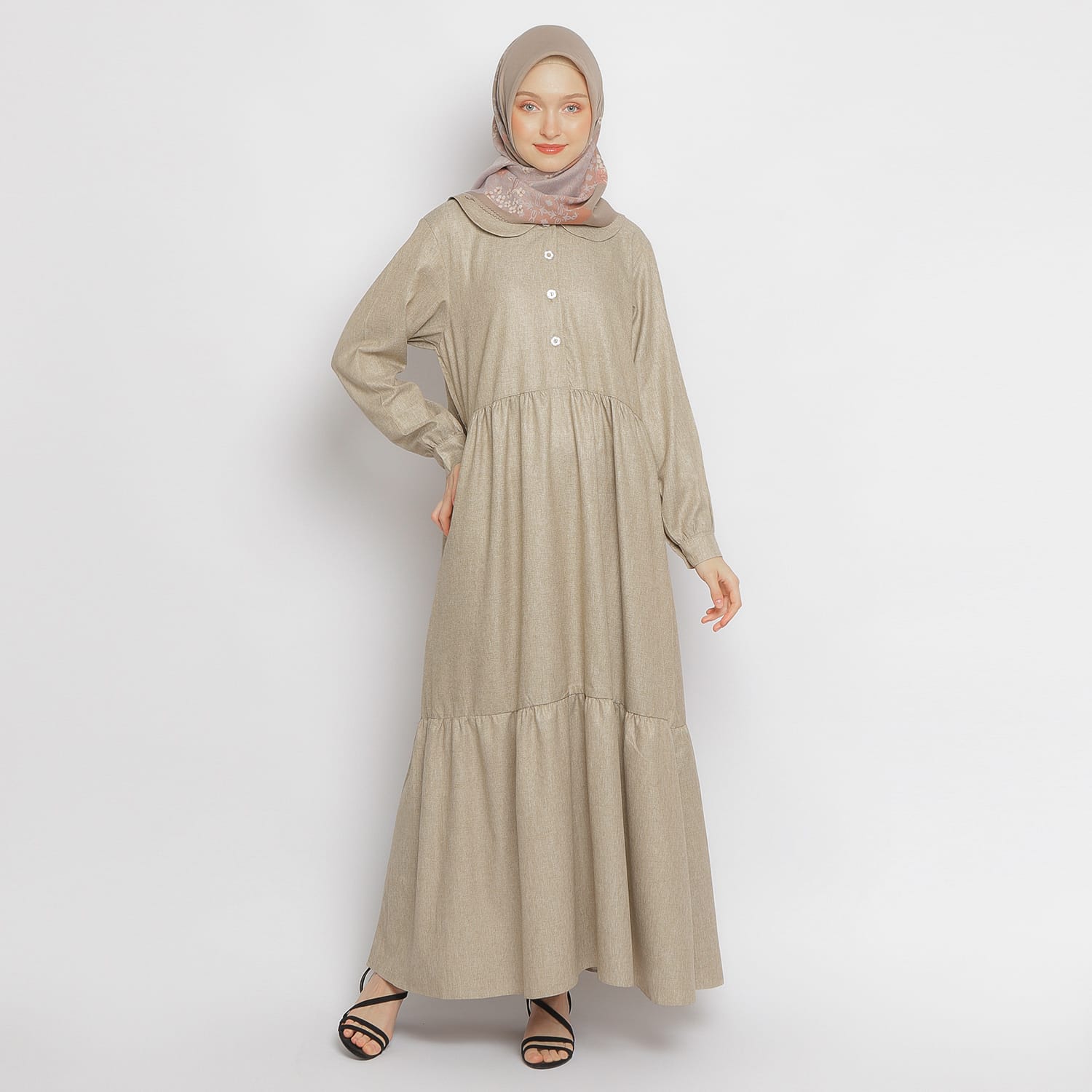 Gamis Sarimbit GMS 03 Cream foto 3