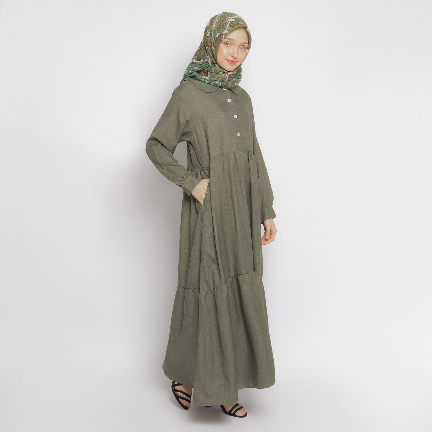 Gamis Sarimbit GMS 03 Dark Green foto 2