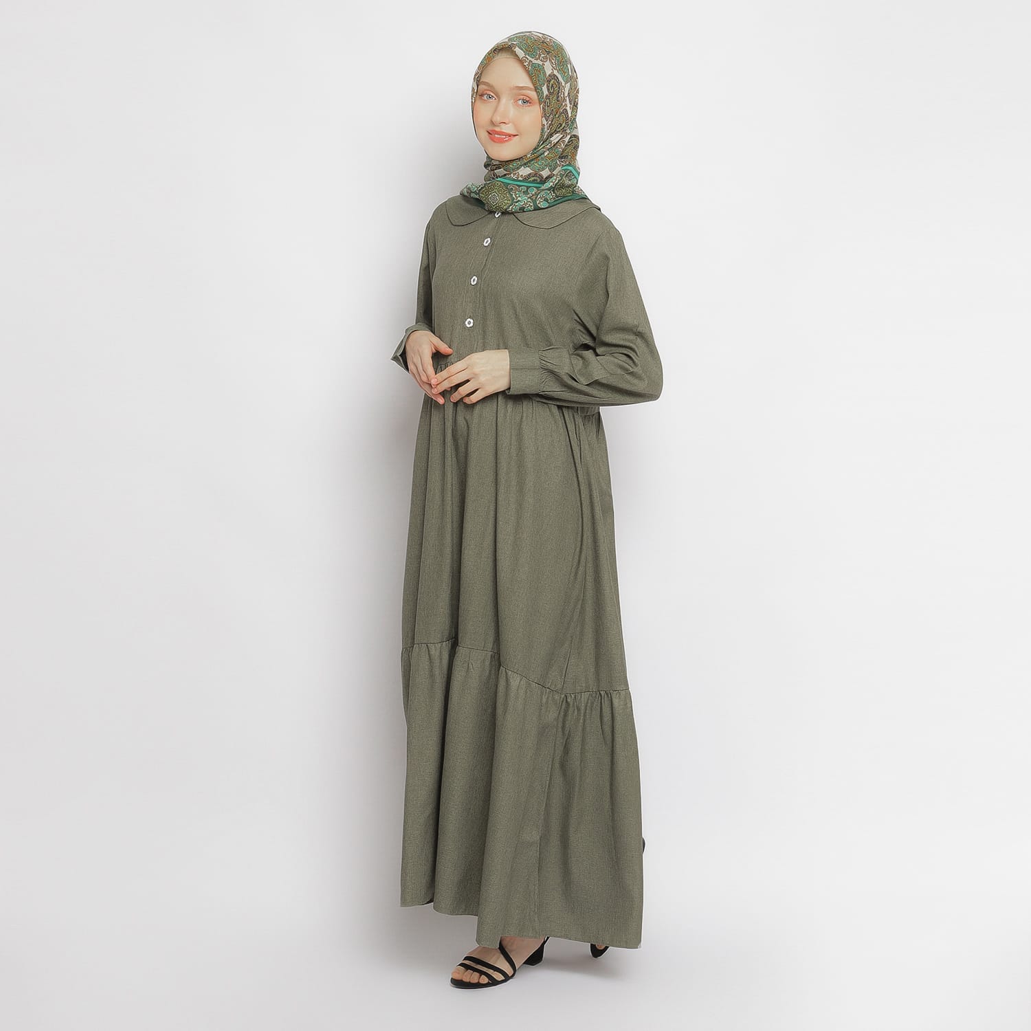 Gamis Sarimbit GMS 03 Dark Green foto 3