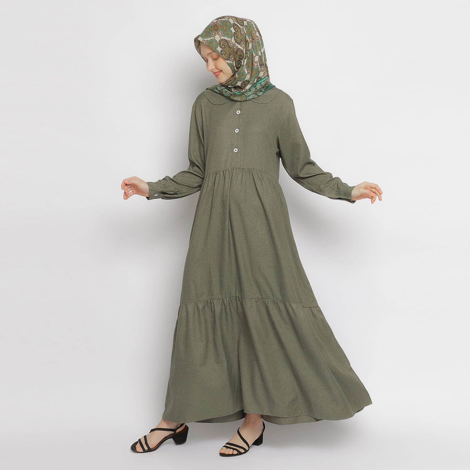 Gamis Sarimbit GMS 03 Dark Green foto 4