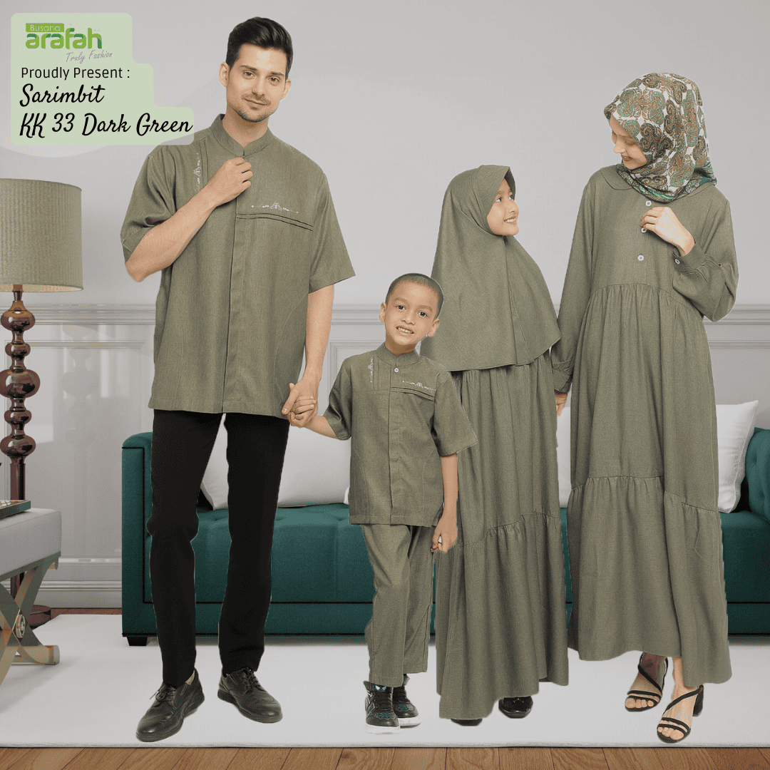 Gamis Sarimbit GMS 03 Dark Green foto 7