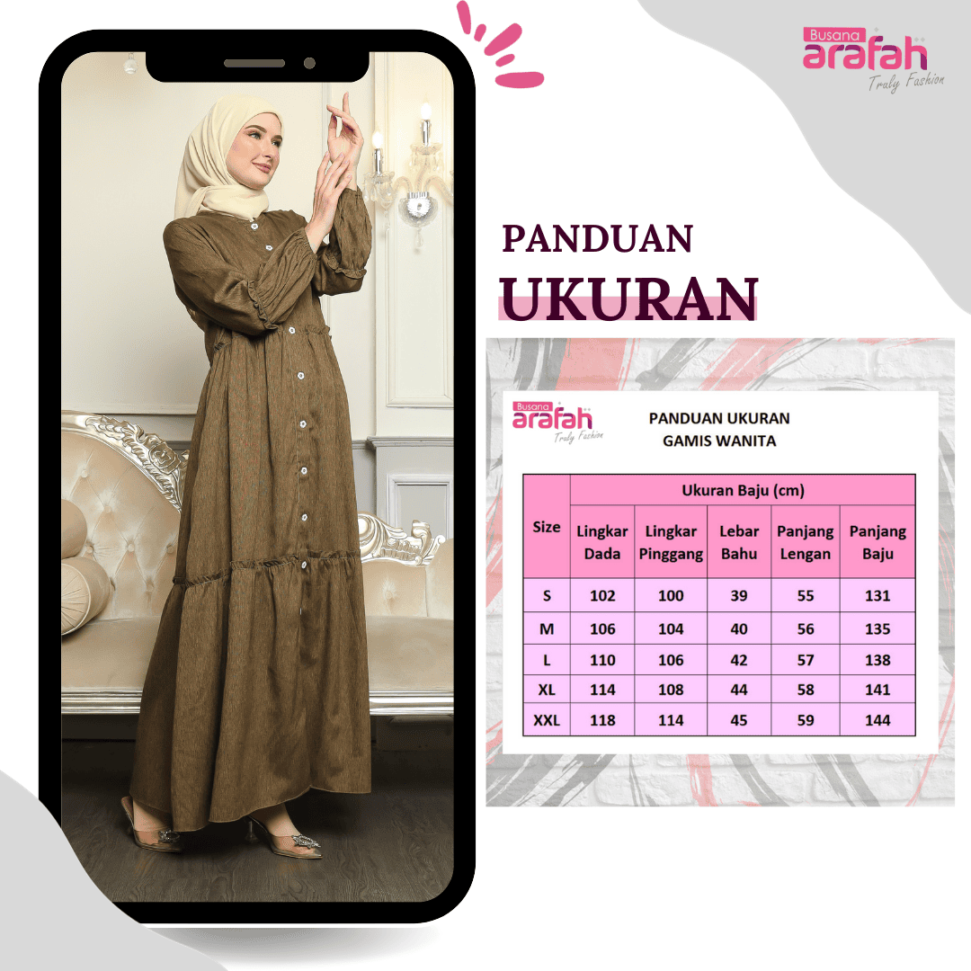 Gamis Sarimbit GMS 04 Brown foto 6