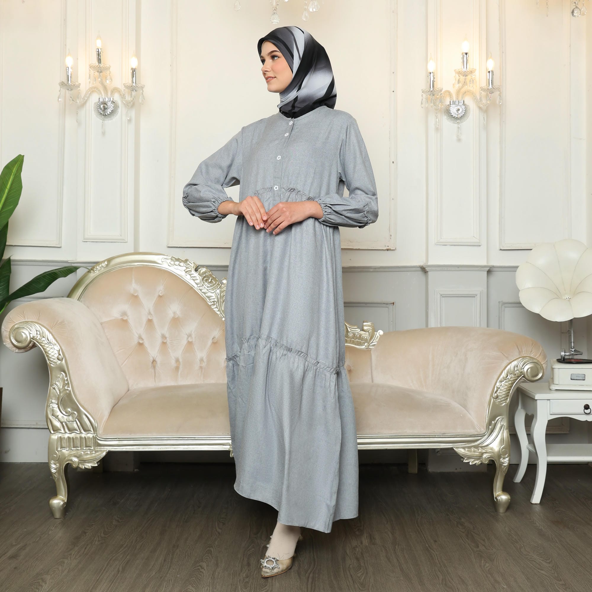 Gamis Sarimbit GMS 04 Grey foto 2