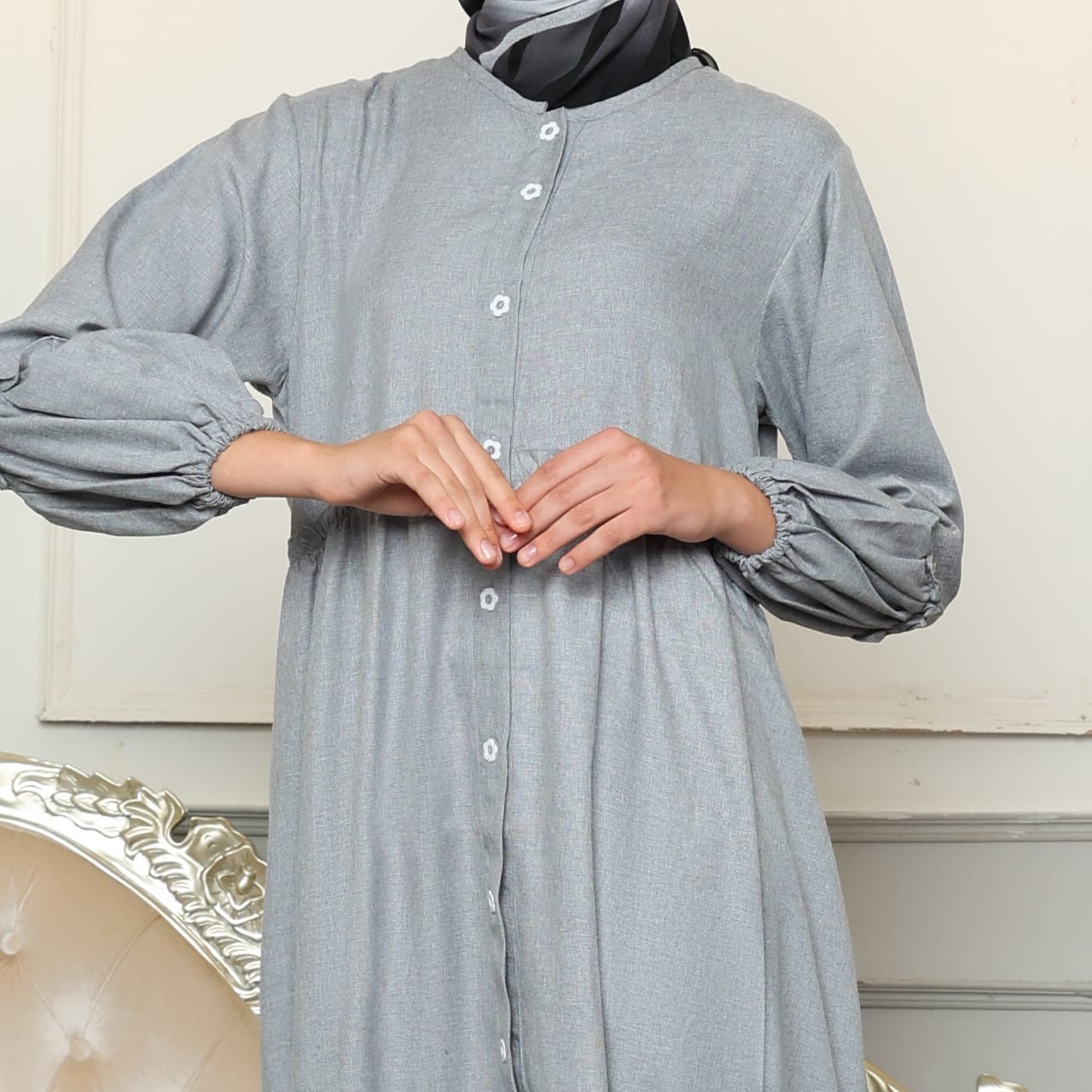 Gamis Sarimbit GMS 04 Grey foto 5