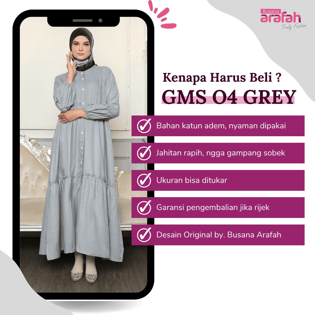 Gamis Sarimbit GMS 04 Grey foto 6