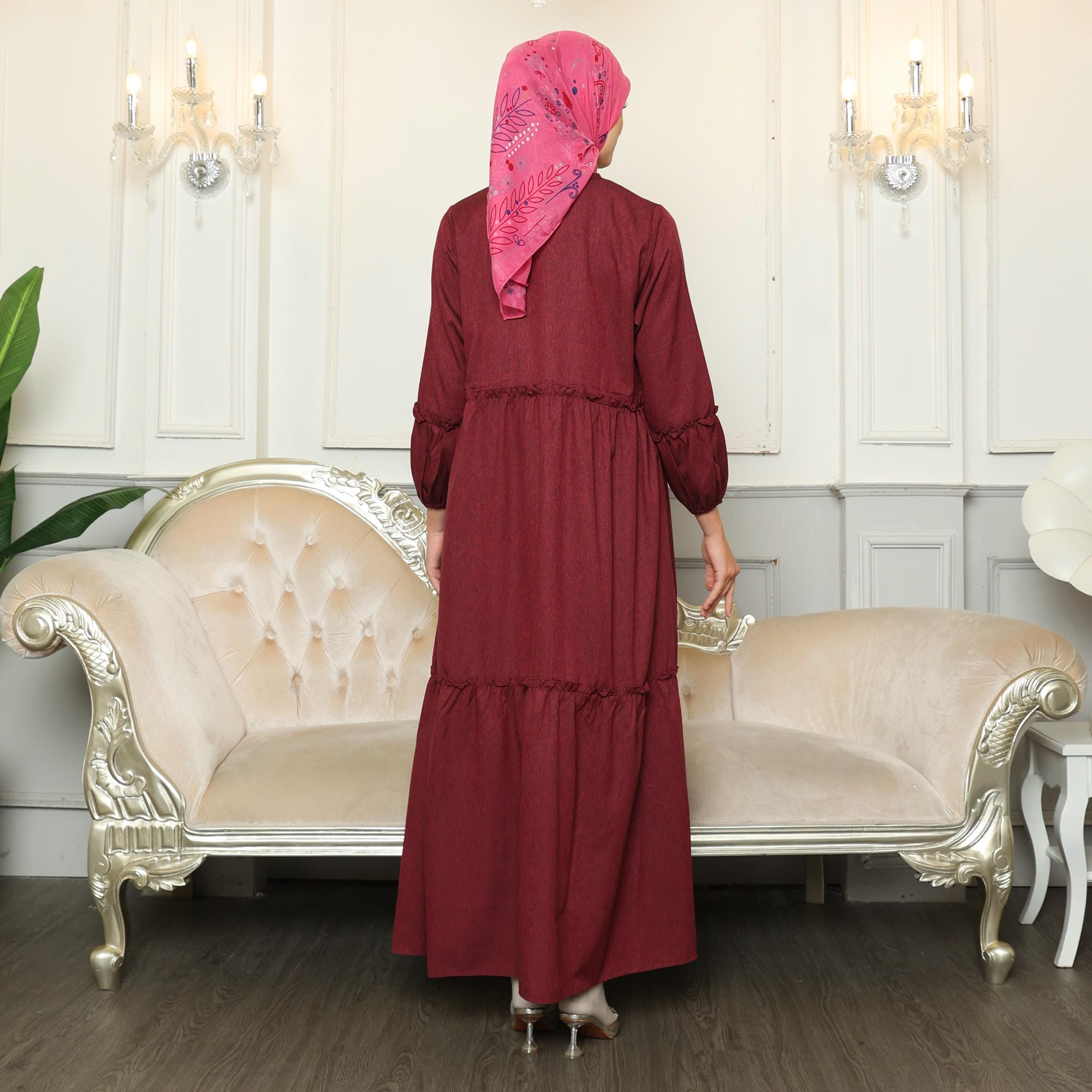 Gamis Sarimbit GMS 04 Maroon foto 3