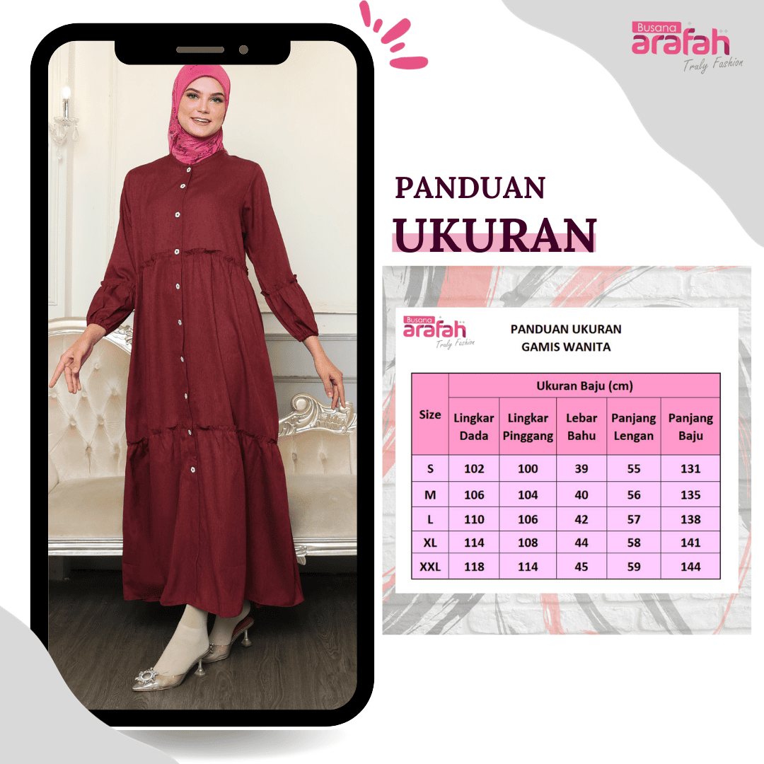 Gamis Sarimbit GMS 04 Maroon foto 5