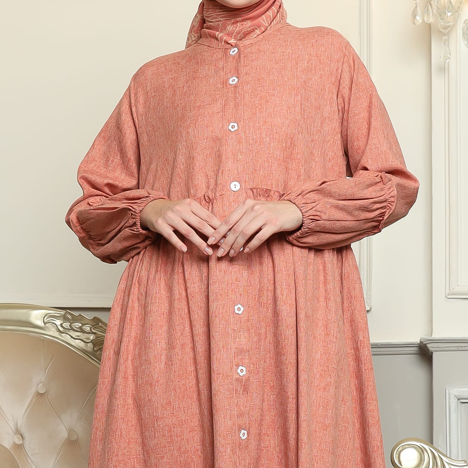 Gamis Sarimbit GMS 04 Orange foto 4