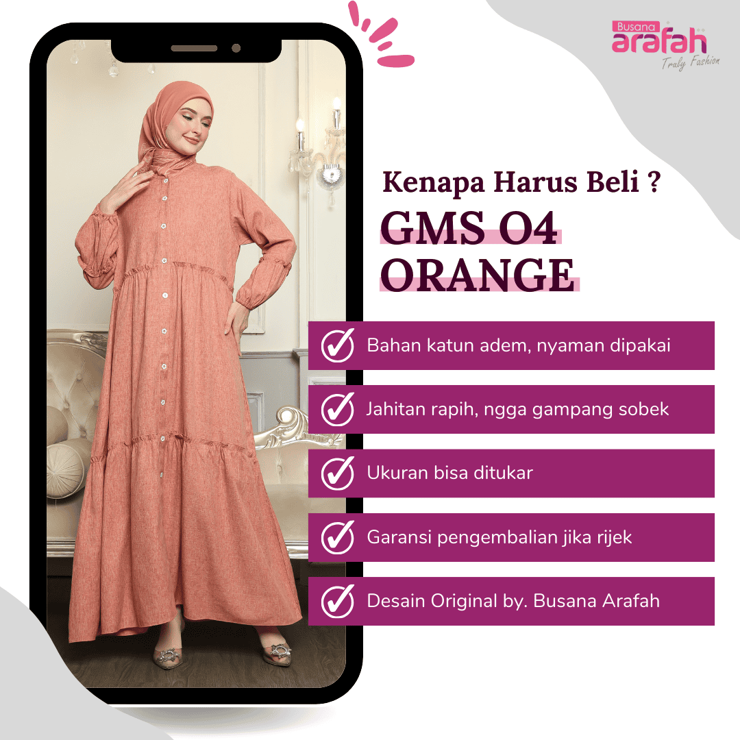 Gamis Sarimbit GMS 04 Orange foto 6