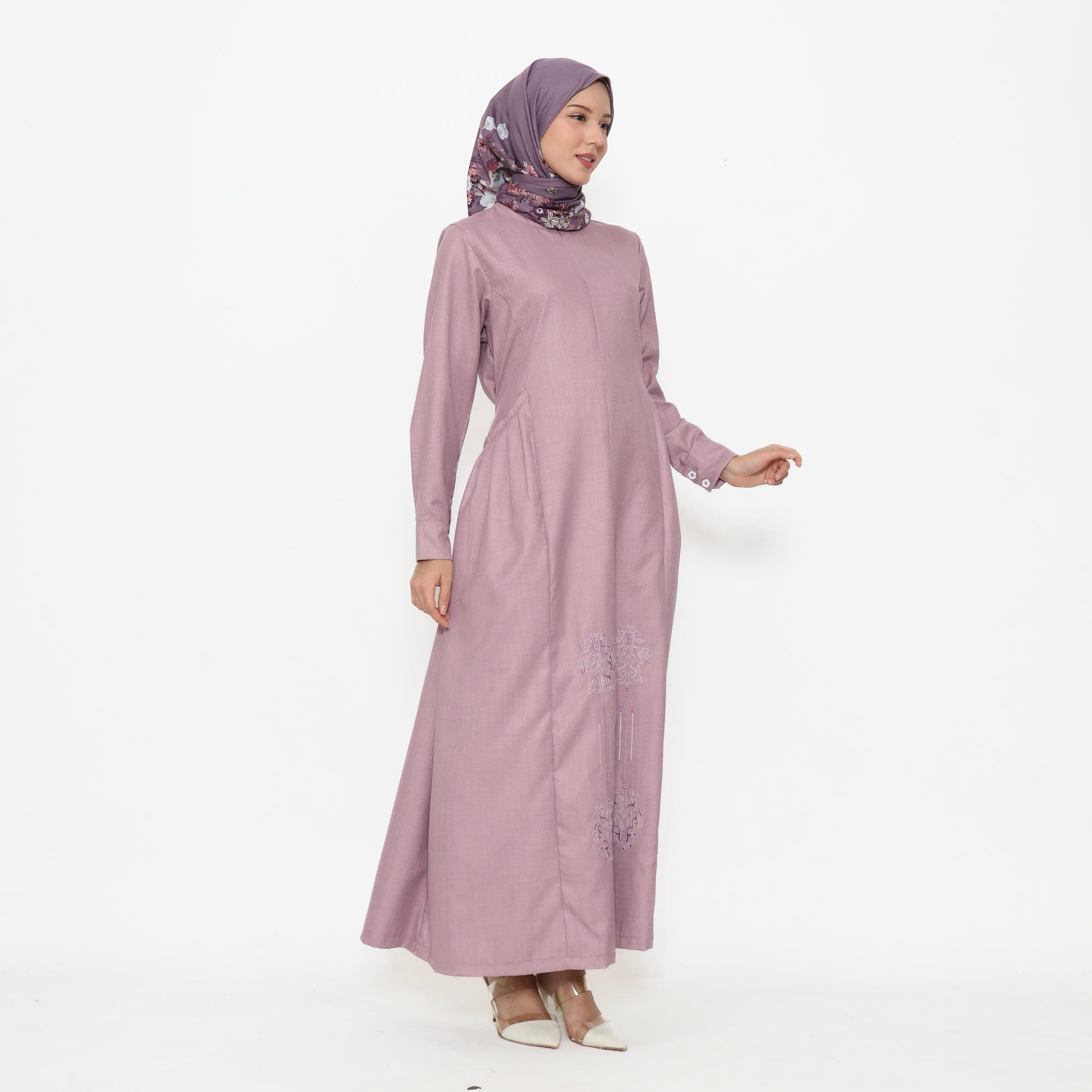 Gamis Sarimbit GMS 07 Mauve foto 4