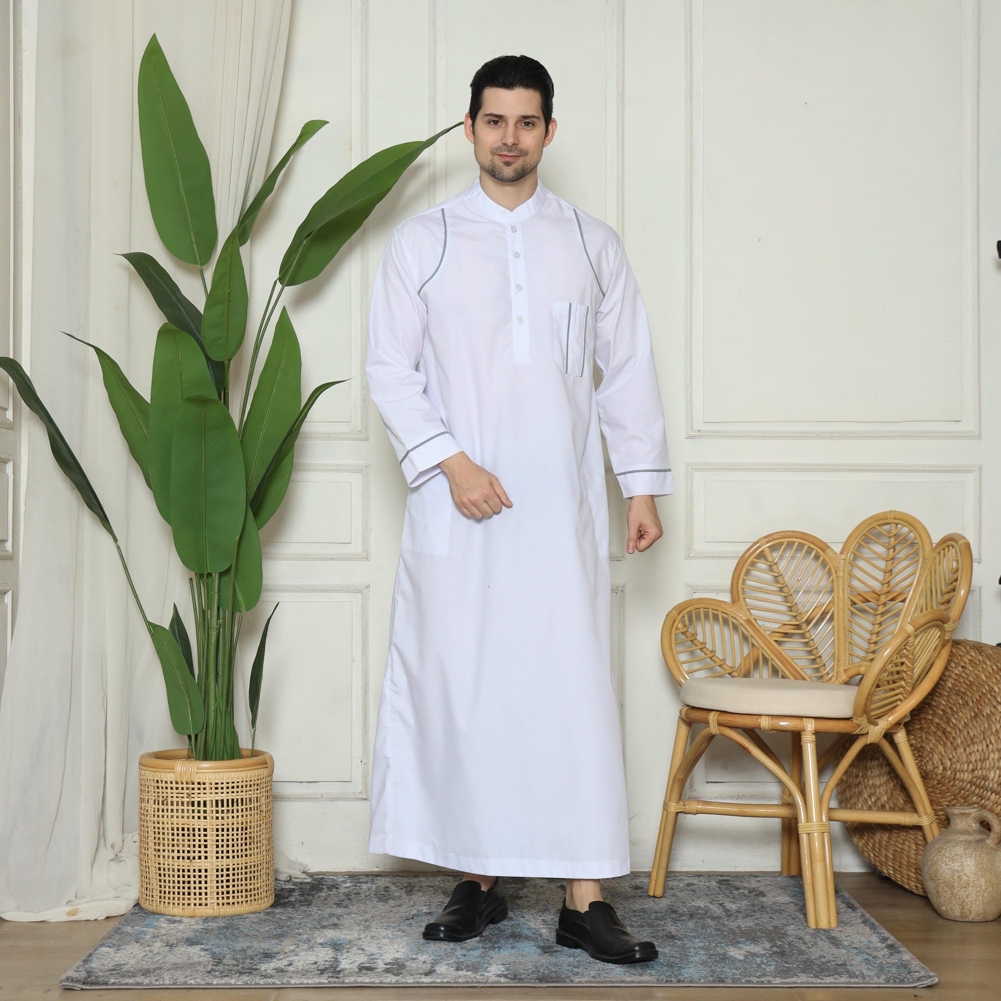 Gamis Pria Jubah GP 07 White New foto 2