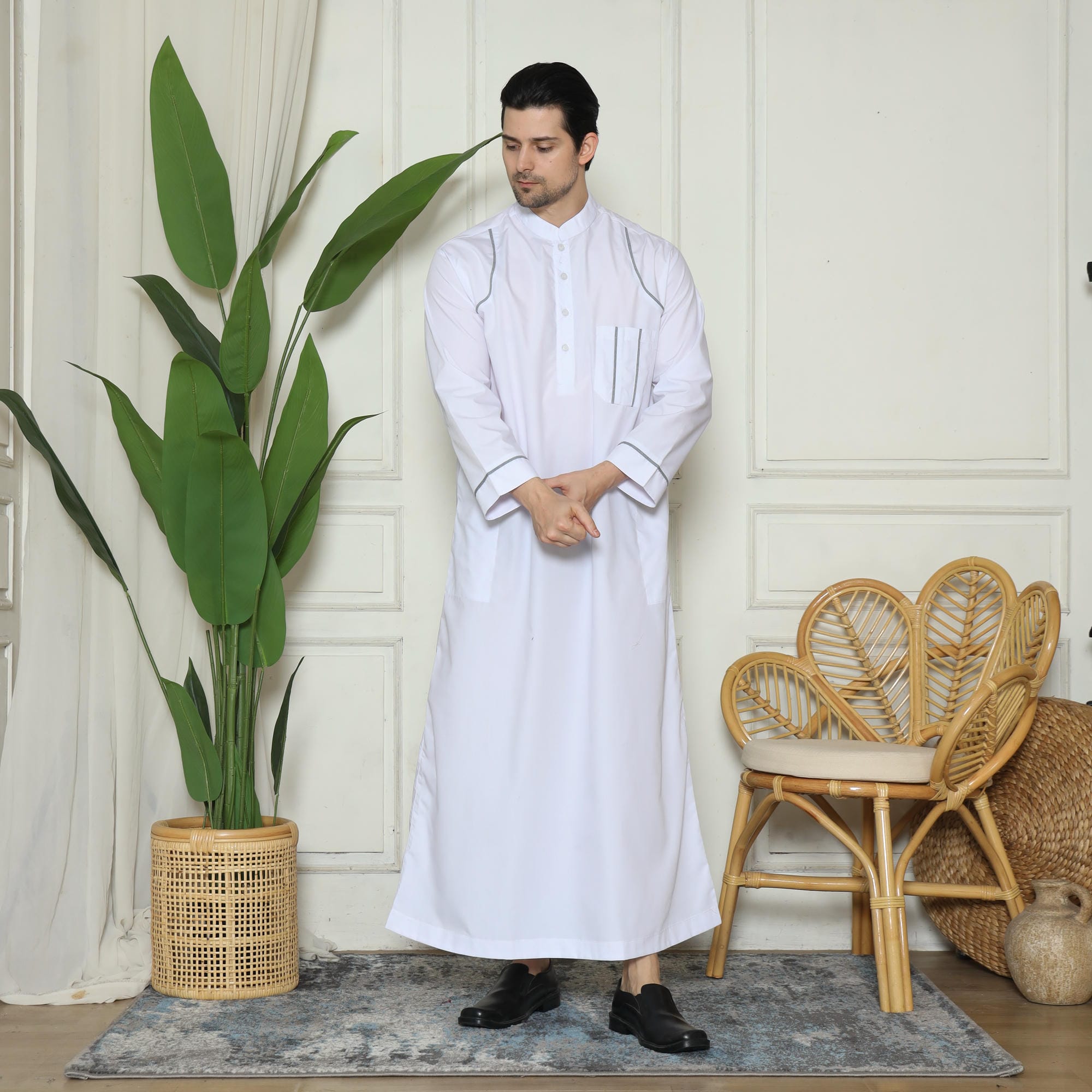 Gamis Pria Jubah GP 07 White New foto 3