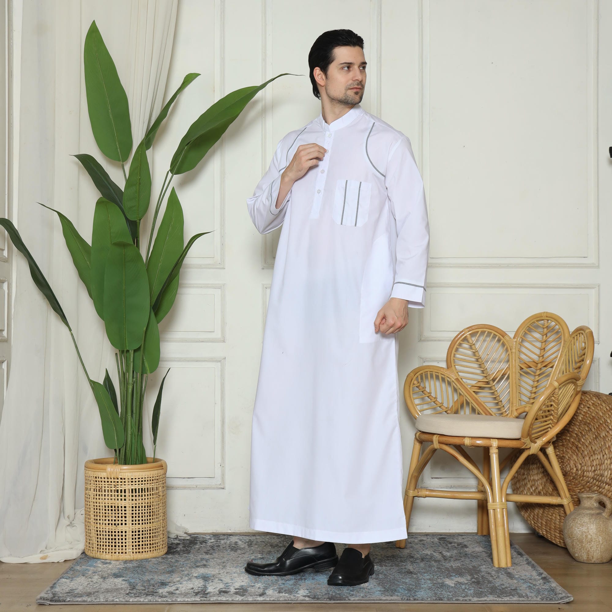 Gamis Pria Jubah GP 07 White New foto 4