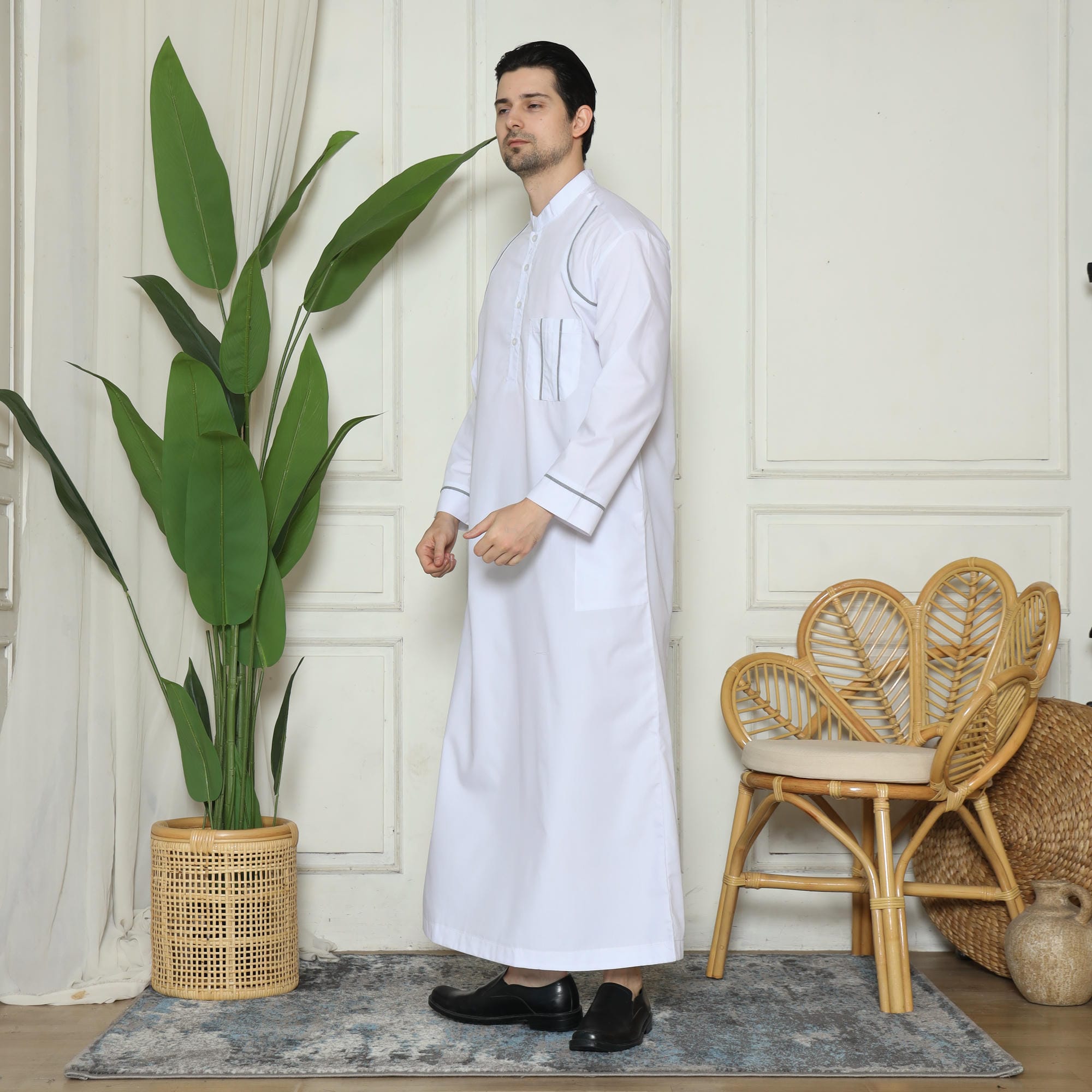 Gamis Pria Jubah GP 07 White New foto 5