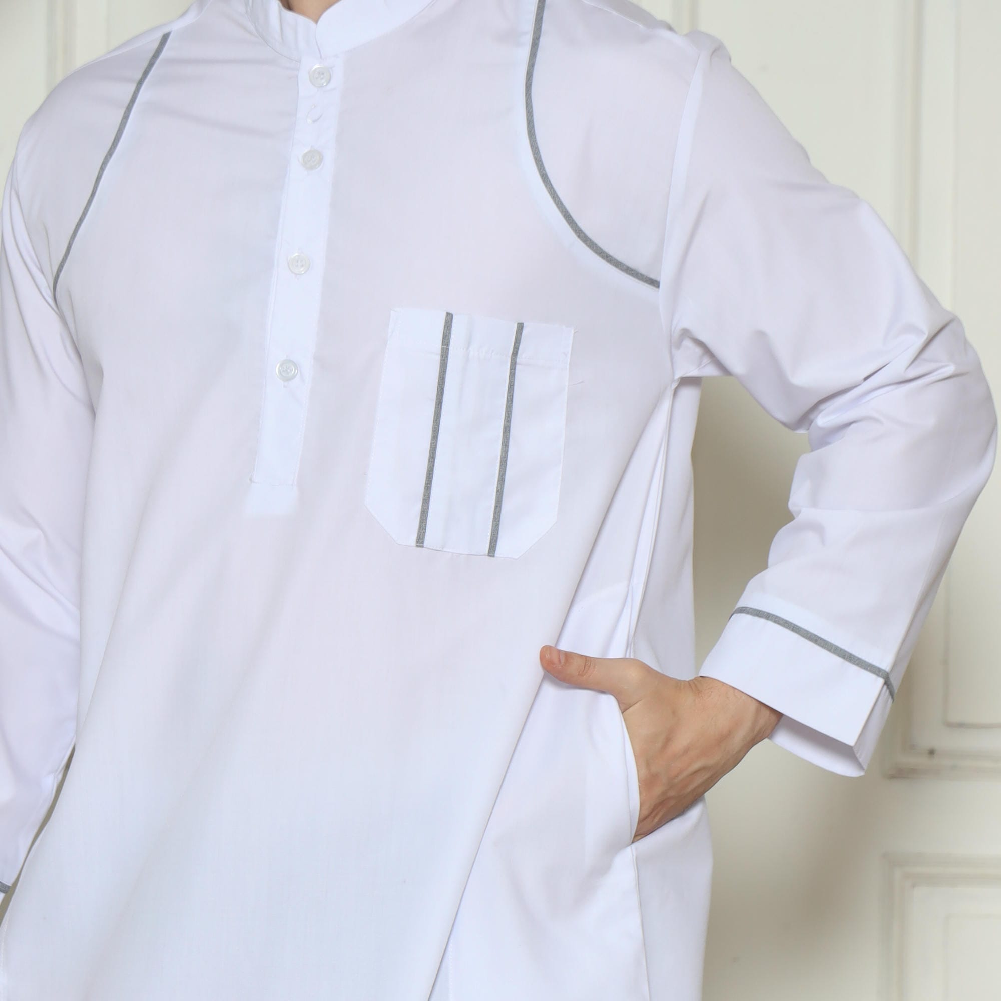 Gamis Pria Jubah GP 07 White New foto 9