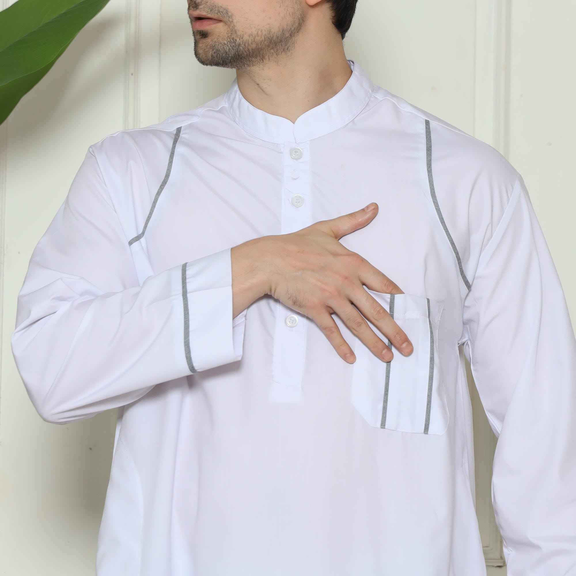 Gamis Pria Jubah GP 07 White New foto 10
