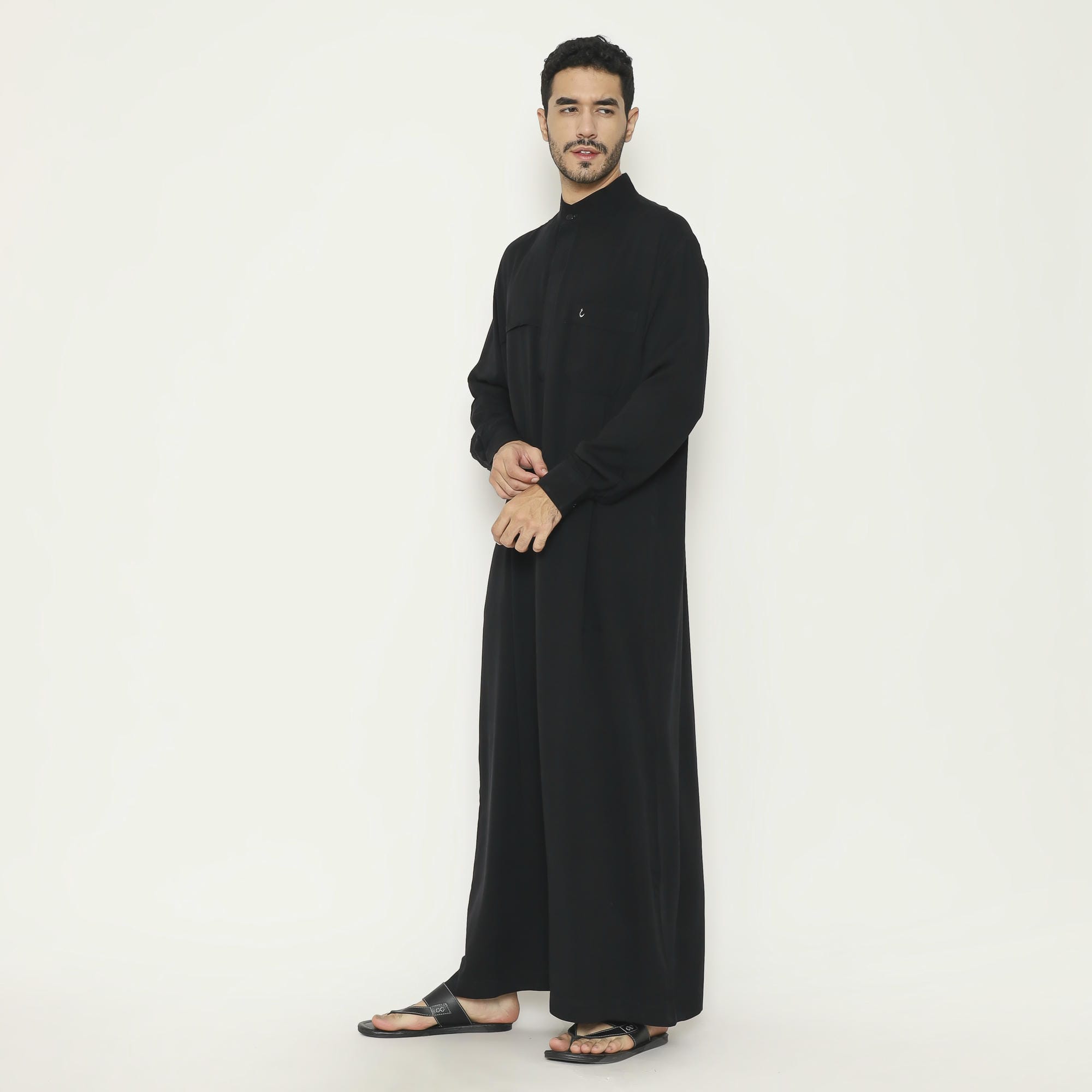 Gamis Pria Jubah GP 09 Black foto 6