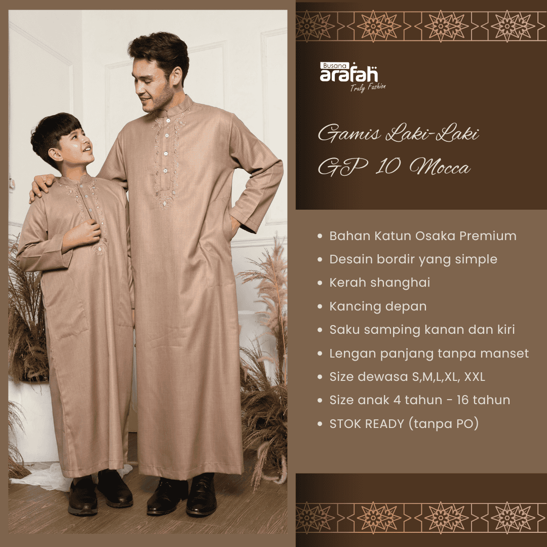 Gamis Pria Jubah GP 10 Mocca foto 8
