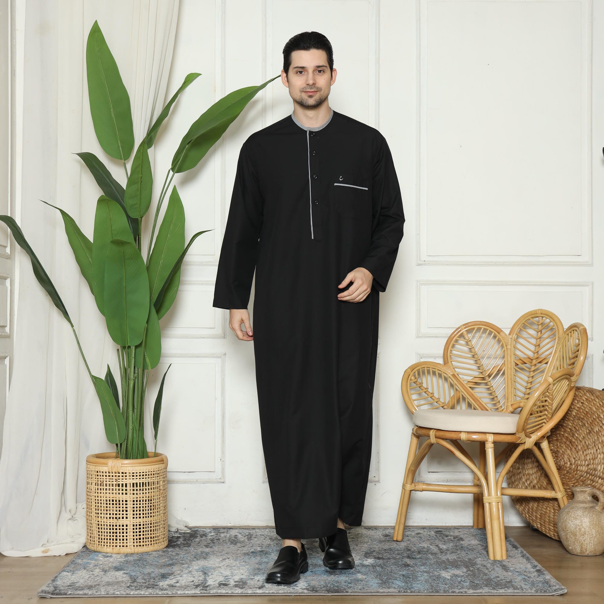 Gamis Pria Jubah GP Yazid Black New