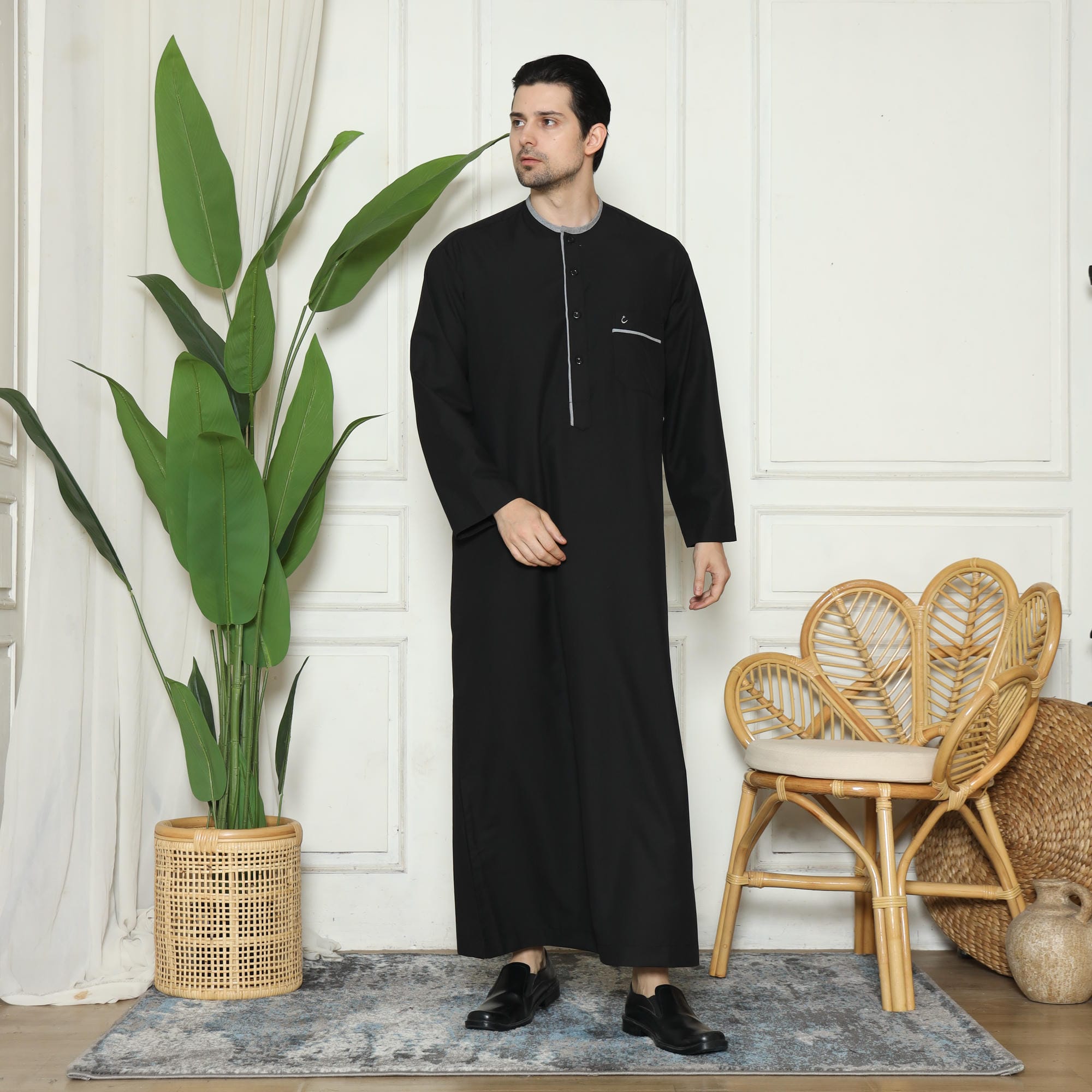 Gamis Pria Jubah GP Yazid Black New foto 2