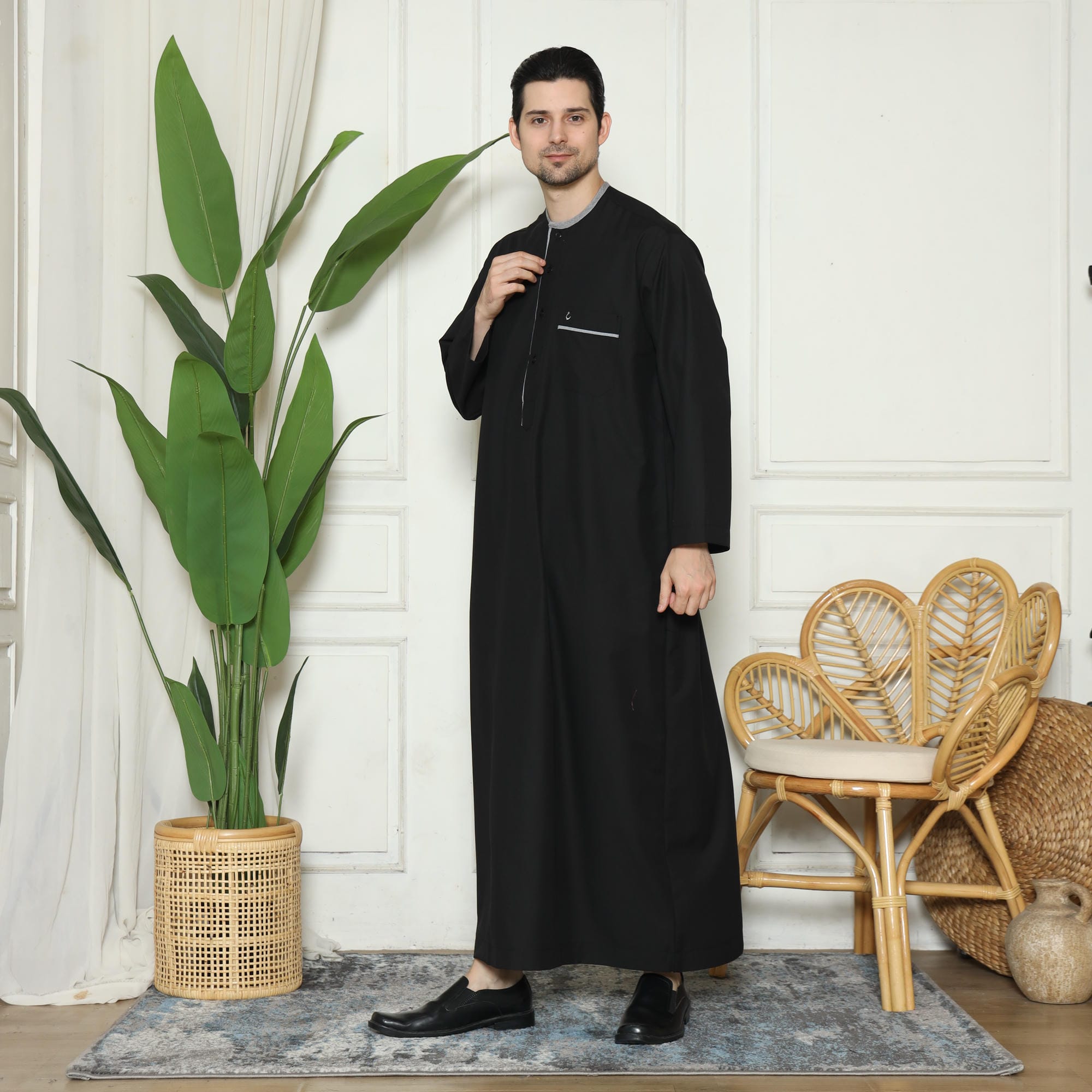 Gamis Pria Jubah GP Yazid Black New foto 3