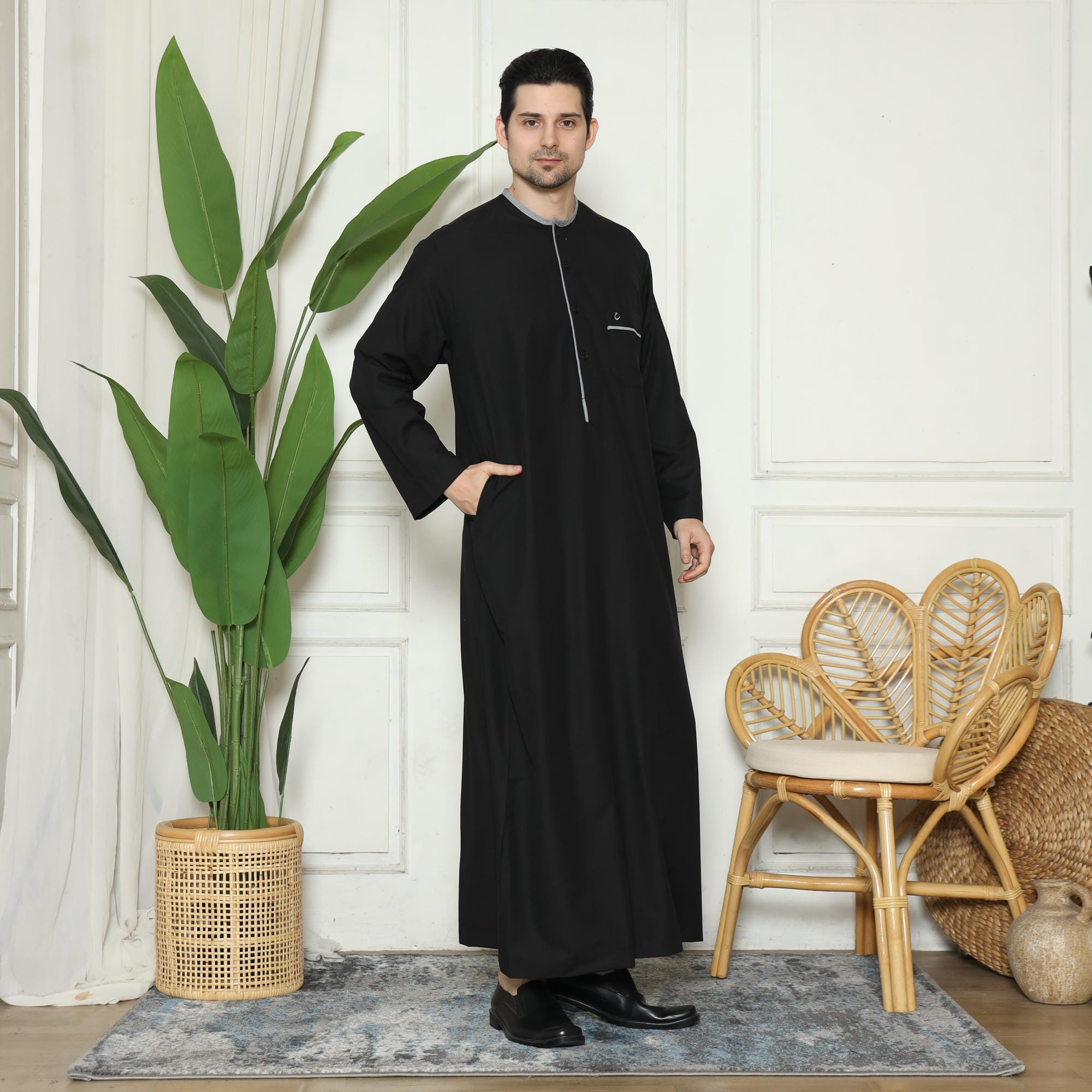 Gamis Pria Jubah GP Yazid Black New foto 4