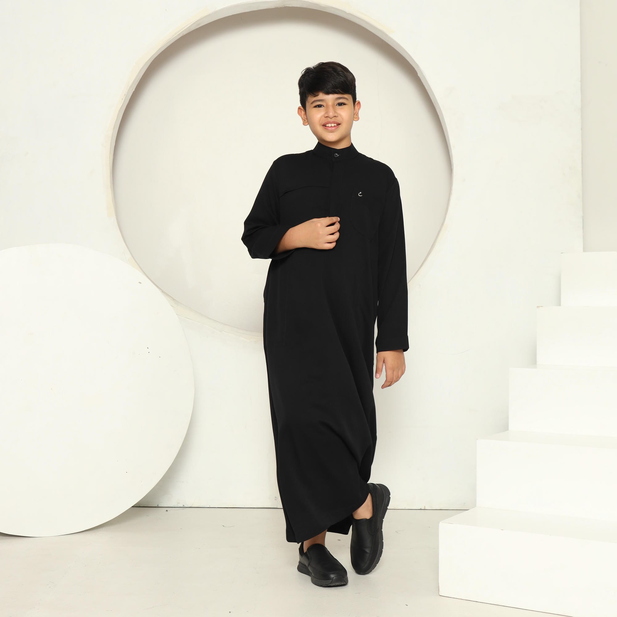 Gamis Anak Laki-laki Jubah GPA 09 Black foto 2