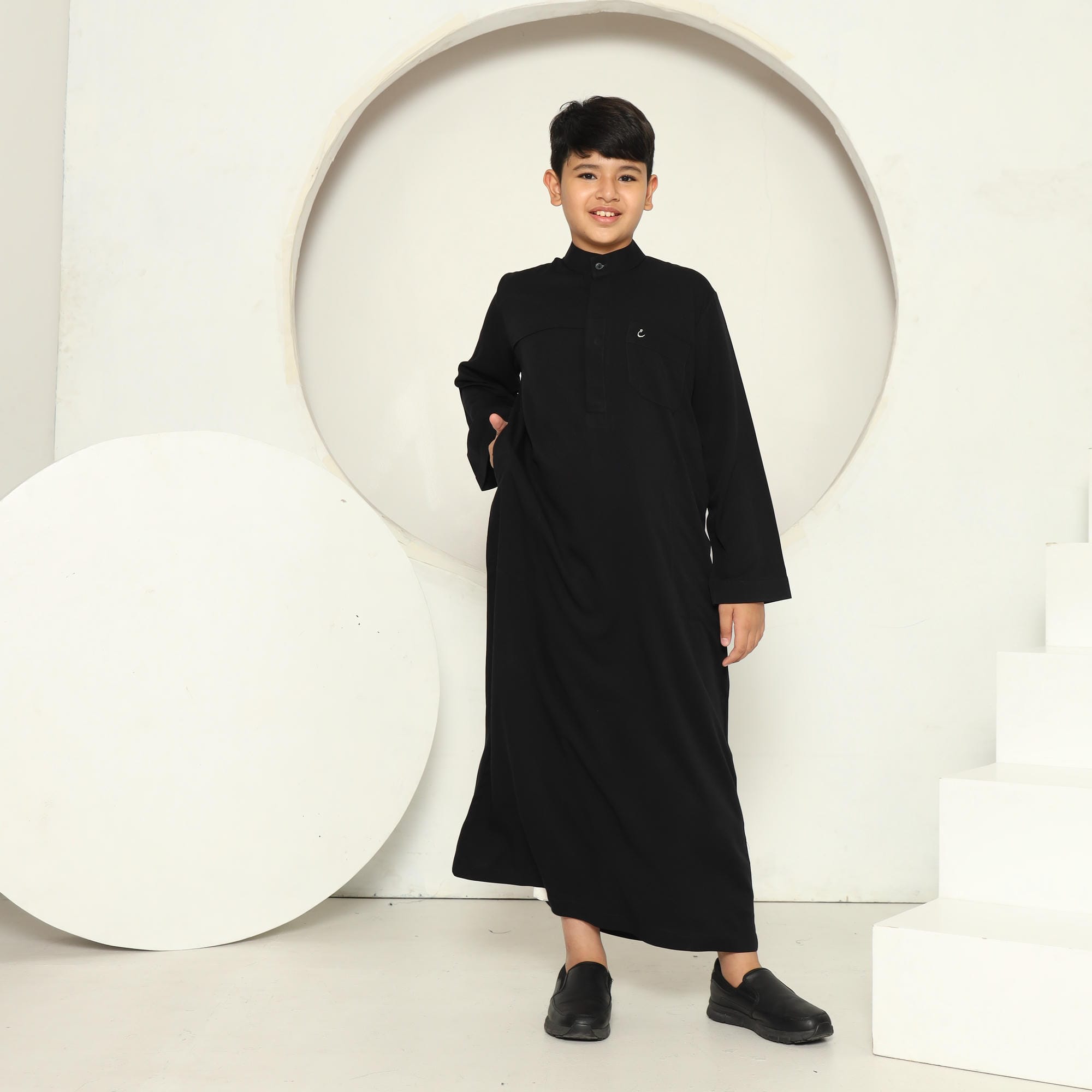 Gamis Anak Laki-laki Jubah GPA 09 Black foto 3