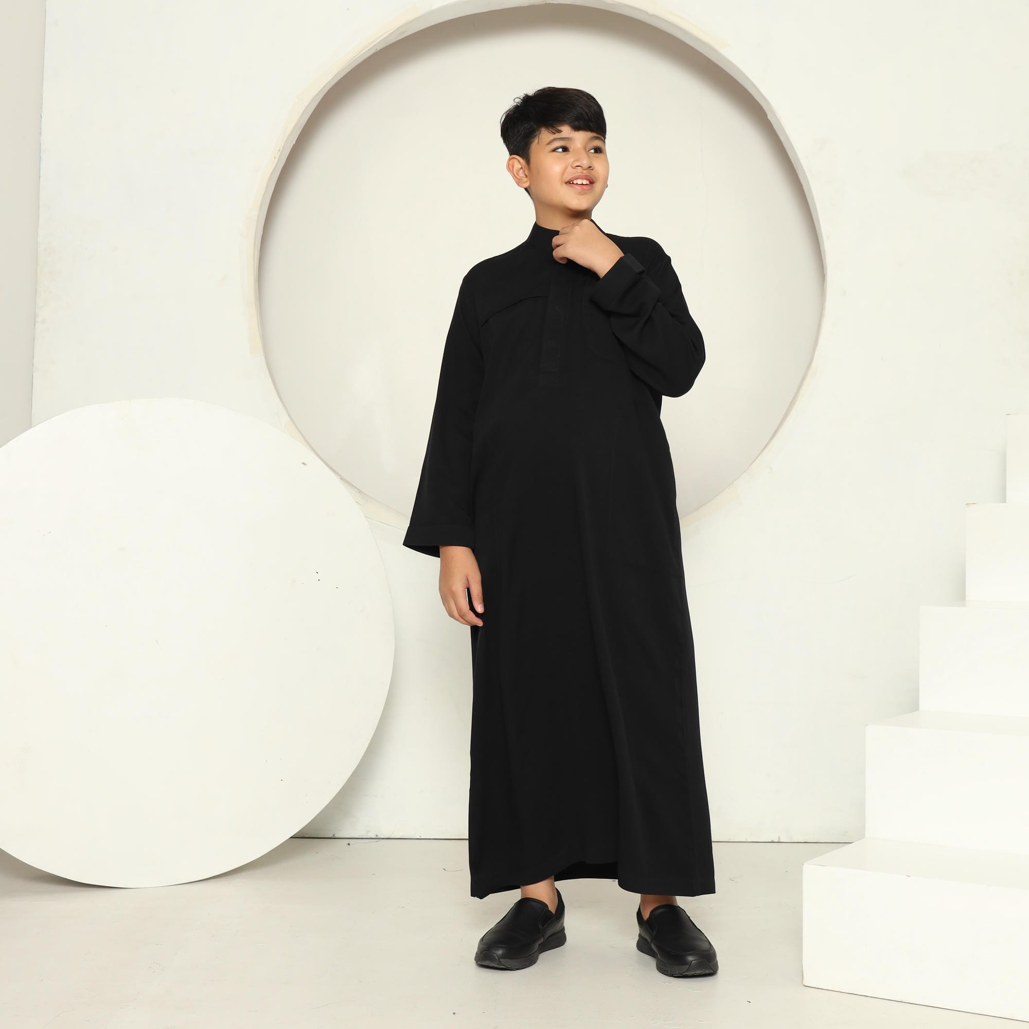 Gamis Anak Laki-laki Jubah GPA 09 Black foto 4