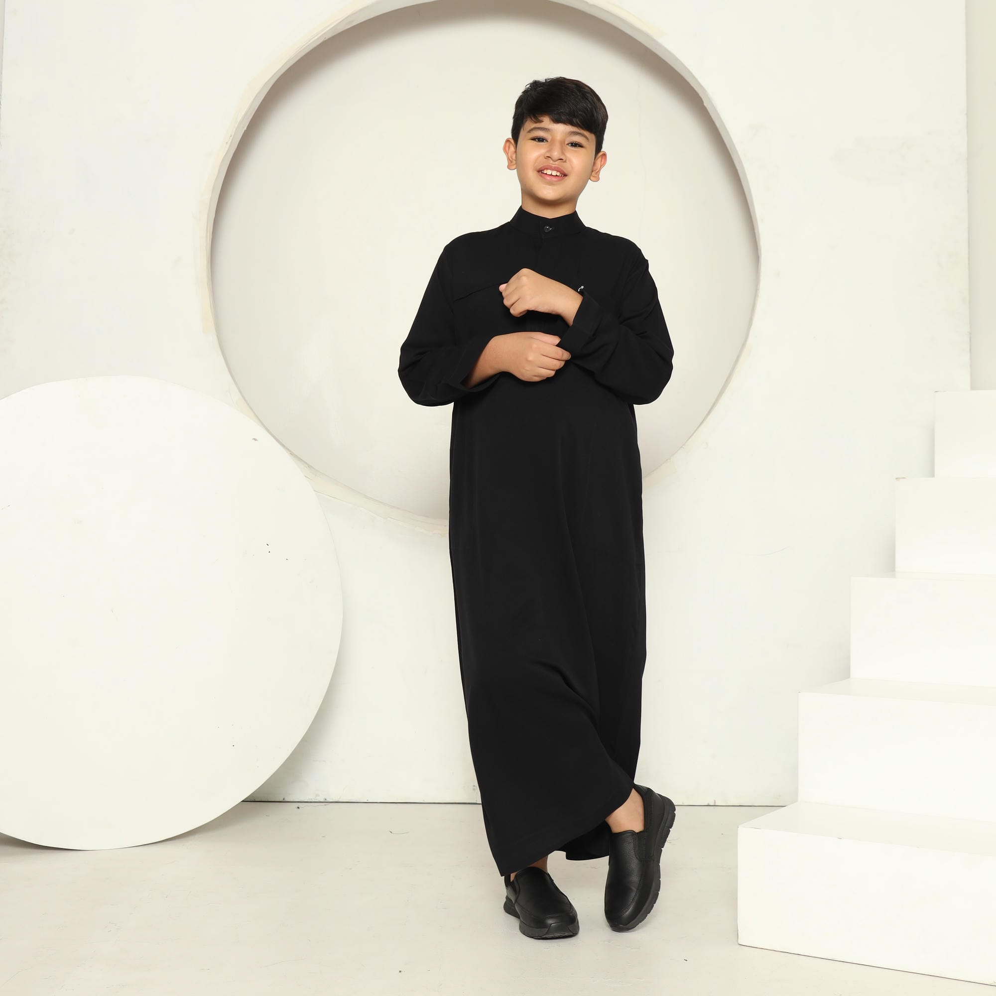 Gamis Anak Laki-laki Jubah GPA 09 Black foto 5