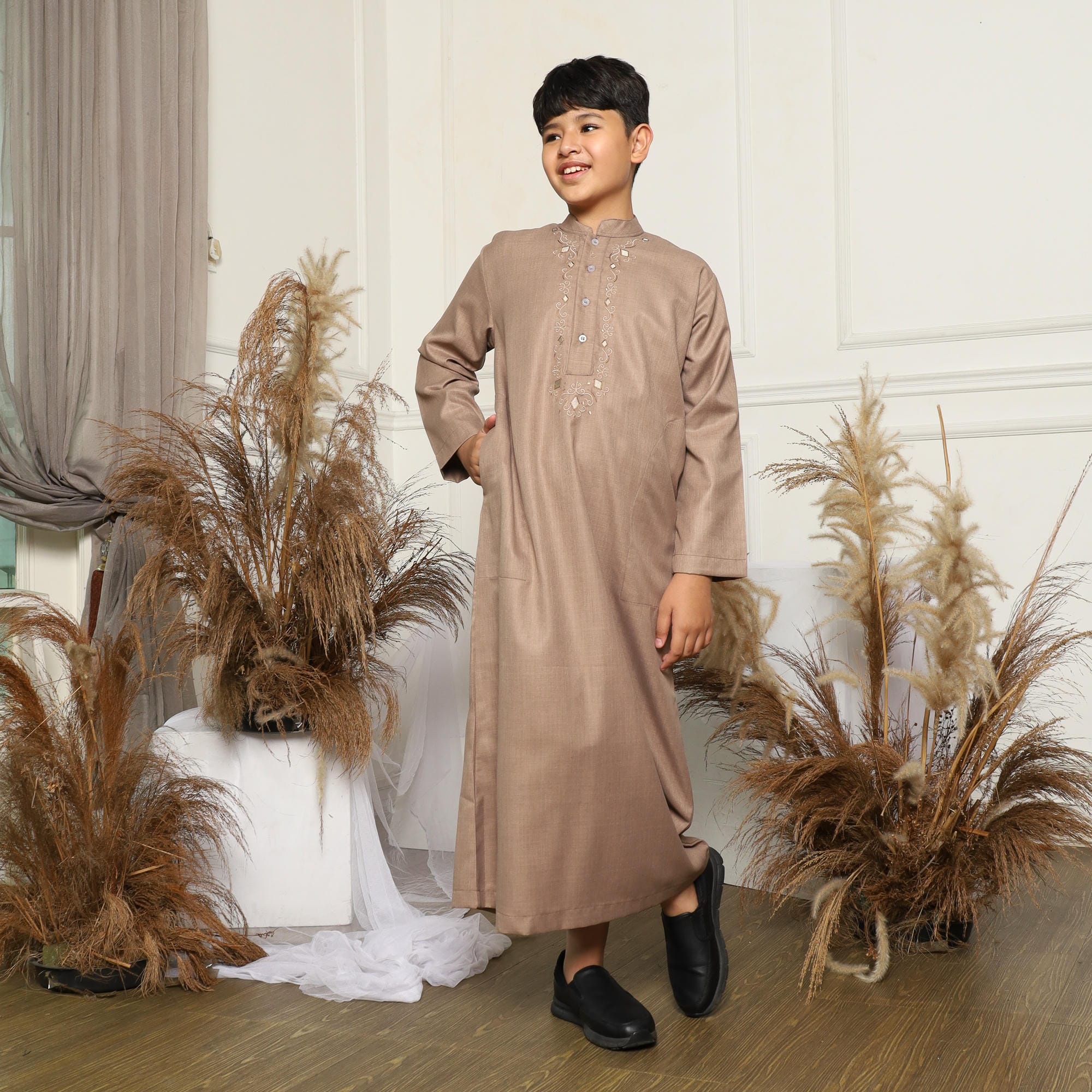 Gamis Anak Laki-laki Jubah GPA 10 Mocca foto 3