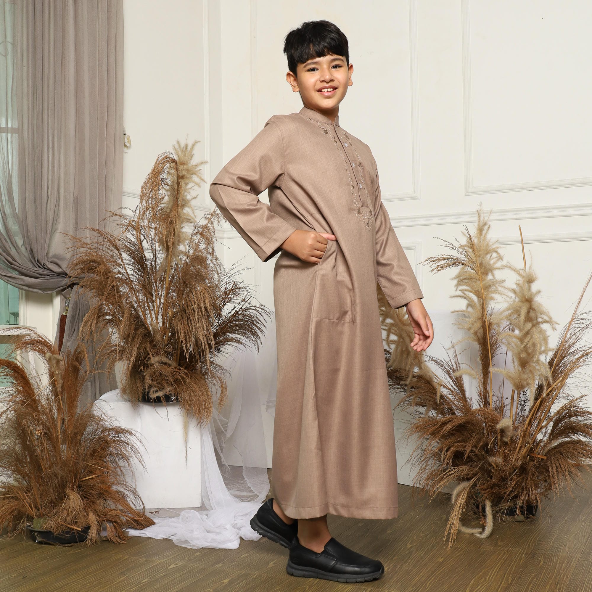 Gamis Anak Laki-laki Jubah GPA 10 Mocca foto 4