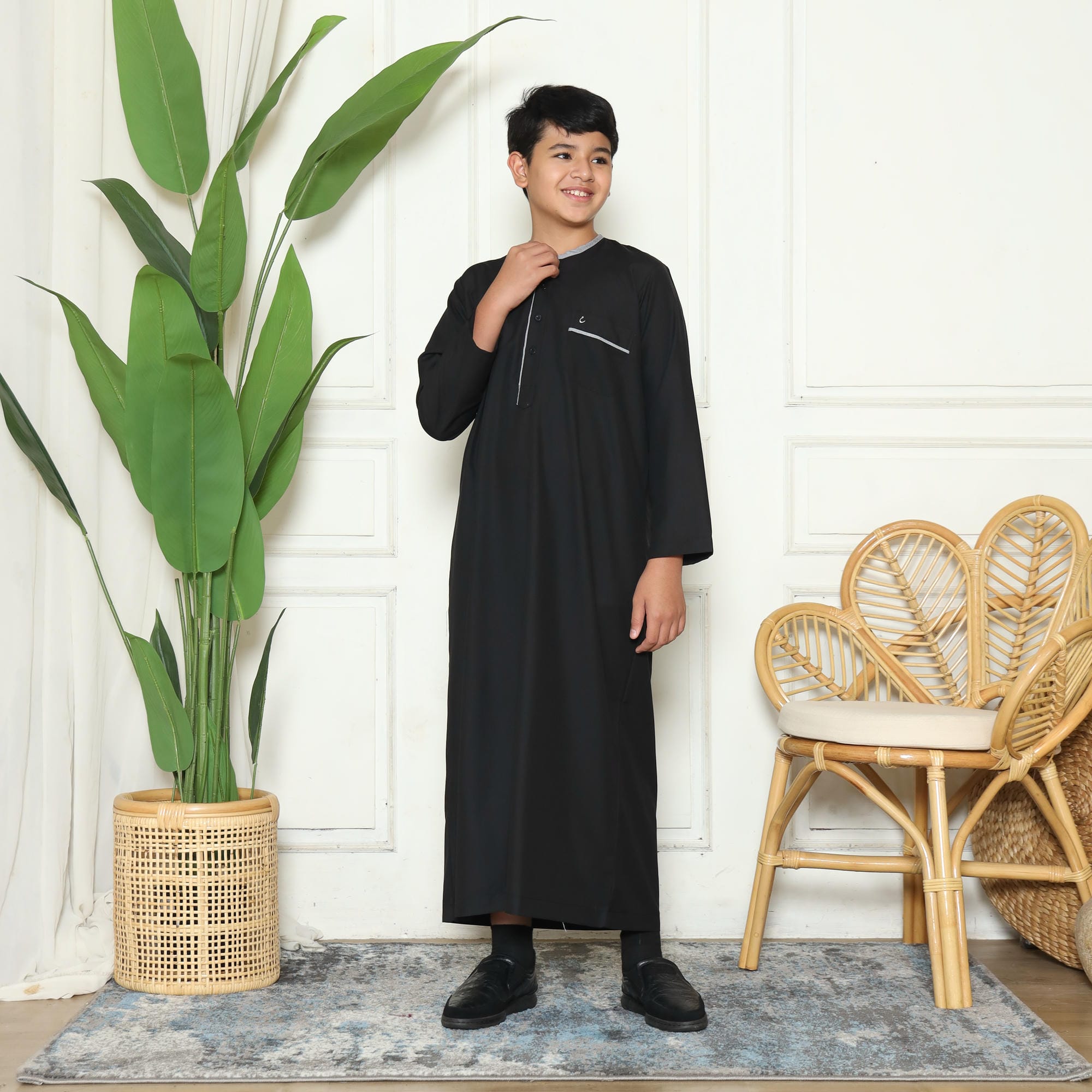Gamis Anak Laki-laki Jubah GPA Yazid Black New