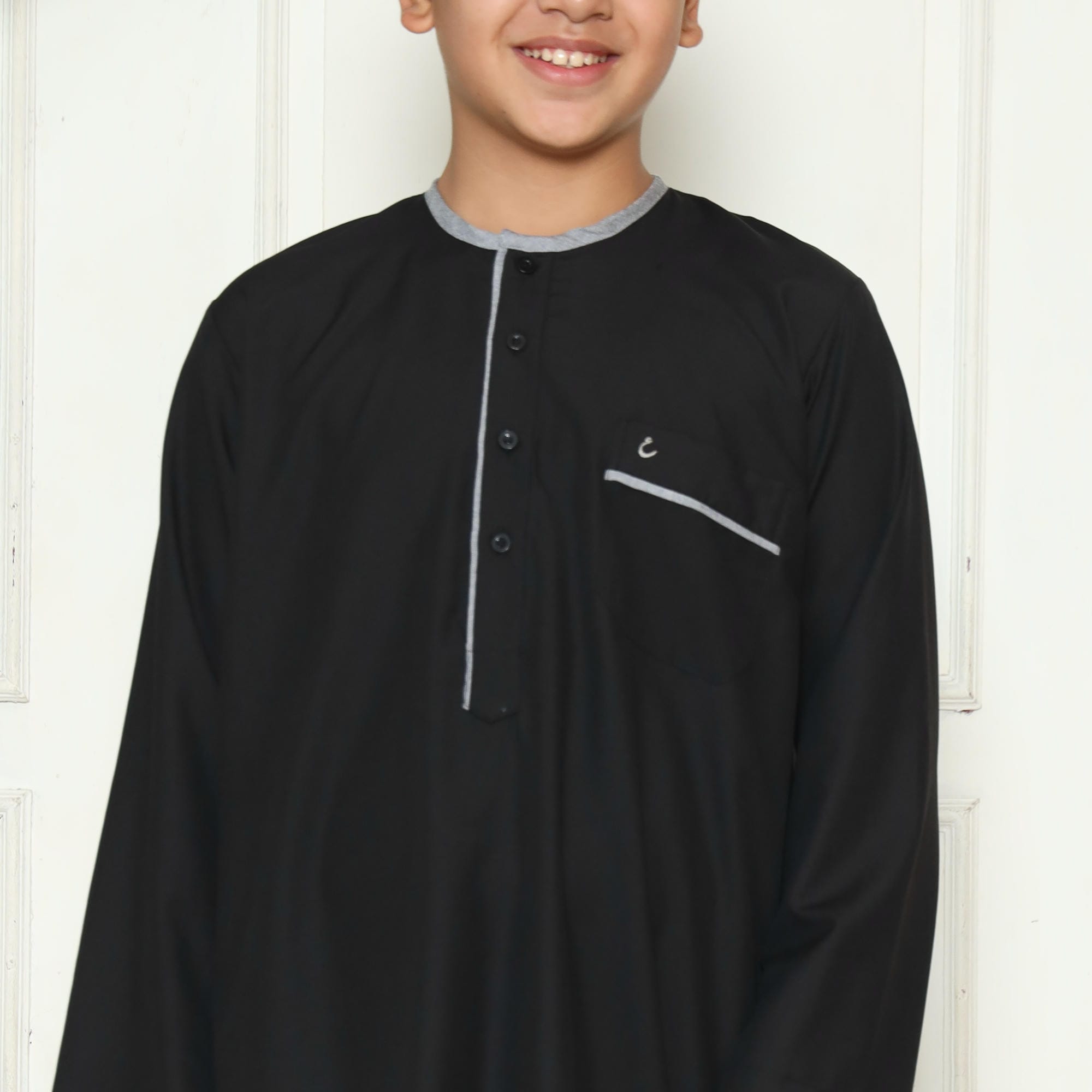 Gamis Anak Laki-laki Jubah GPA Yazid Black New foto 6