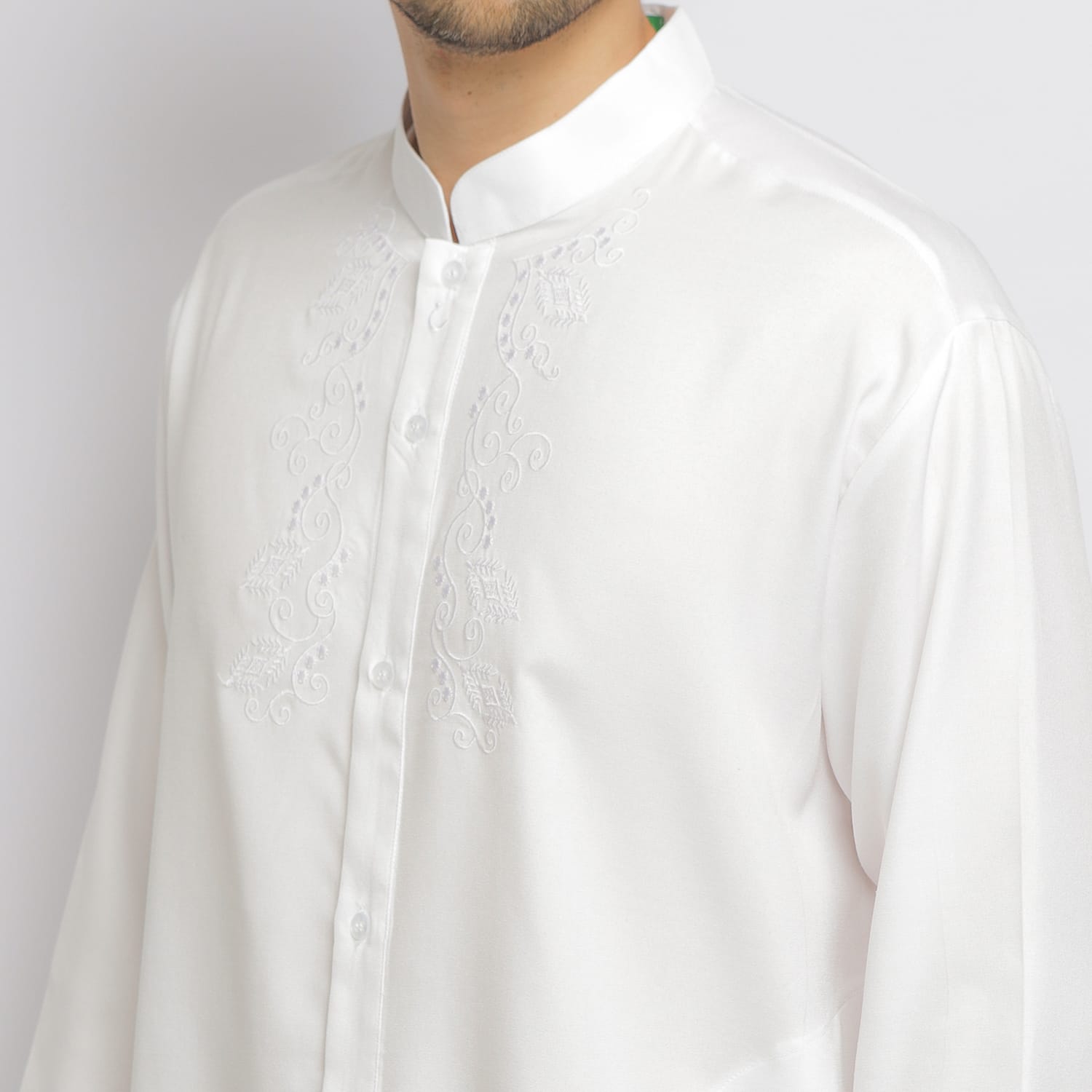 Baju Koko Sarimbit KK 34 White Lengan Panjang foto 3