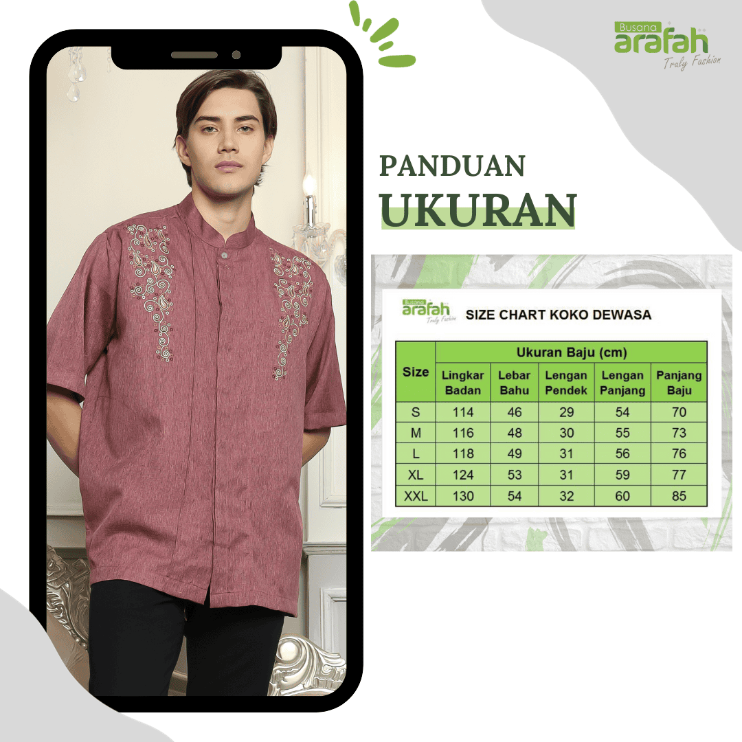 Baju Koko Sarimbit KK 41 Burgundy Lengan Pendek foto 5