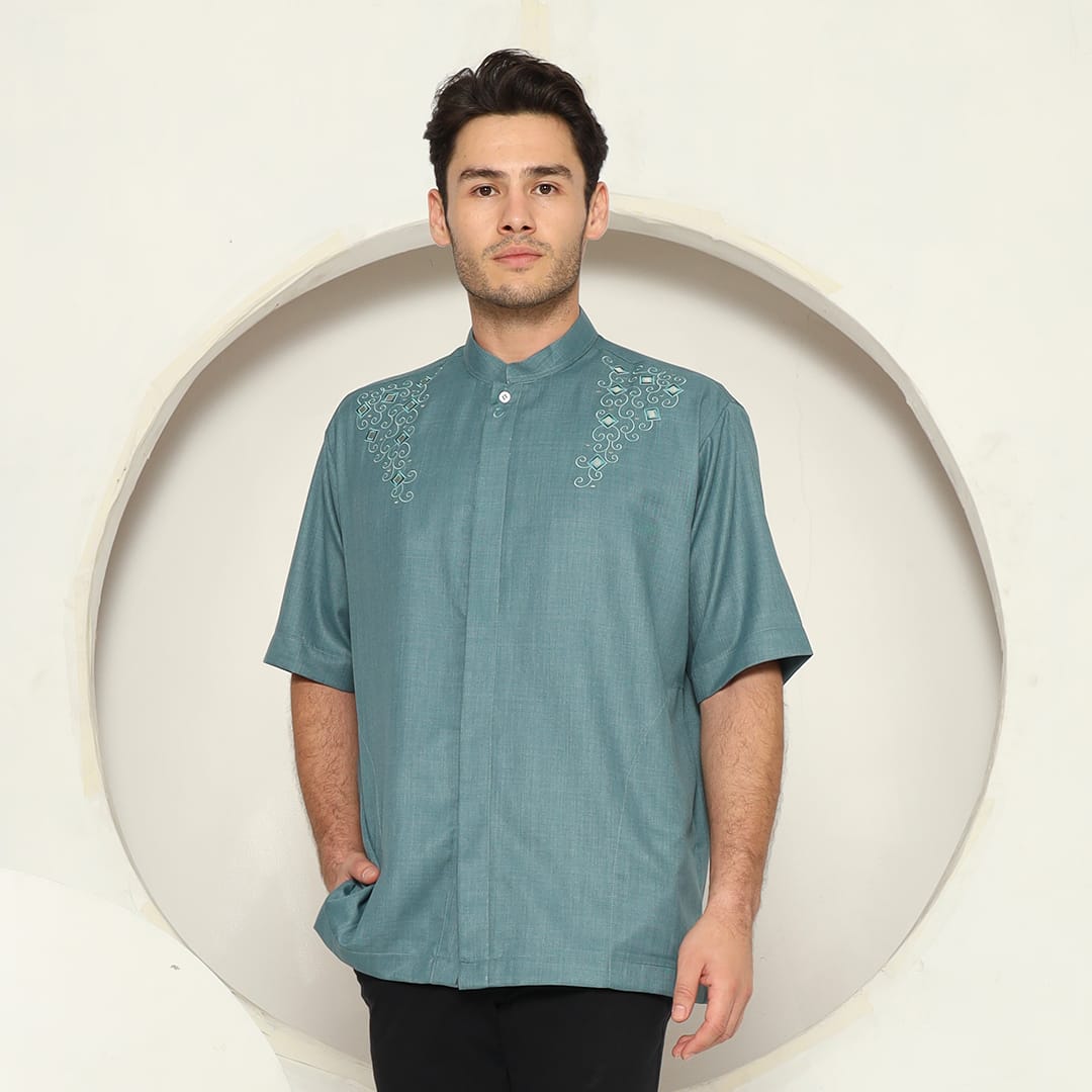 Baju Koko Sarimbit KK 43 Tosca Lengan Pendek foto 2