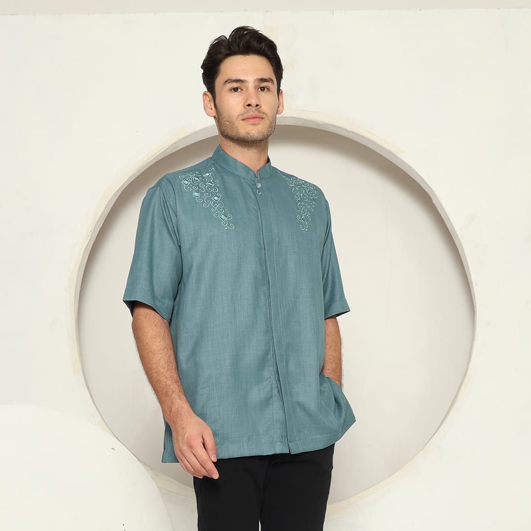Baju Koko Sarimbit KK 43 Tosca Lengan Pendek foto 4