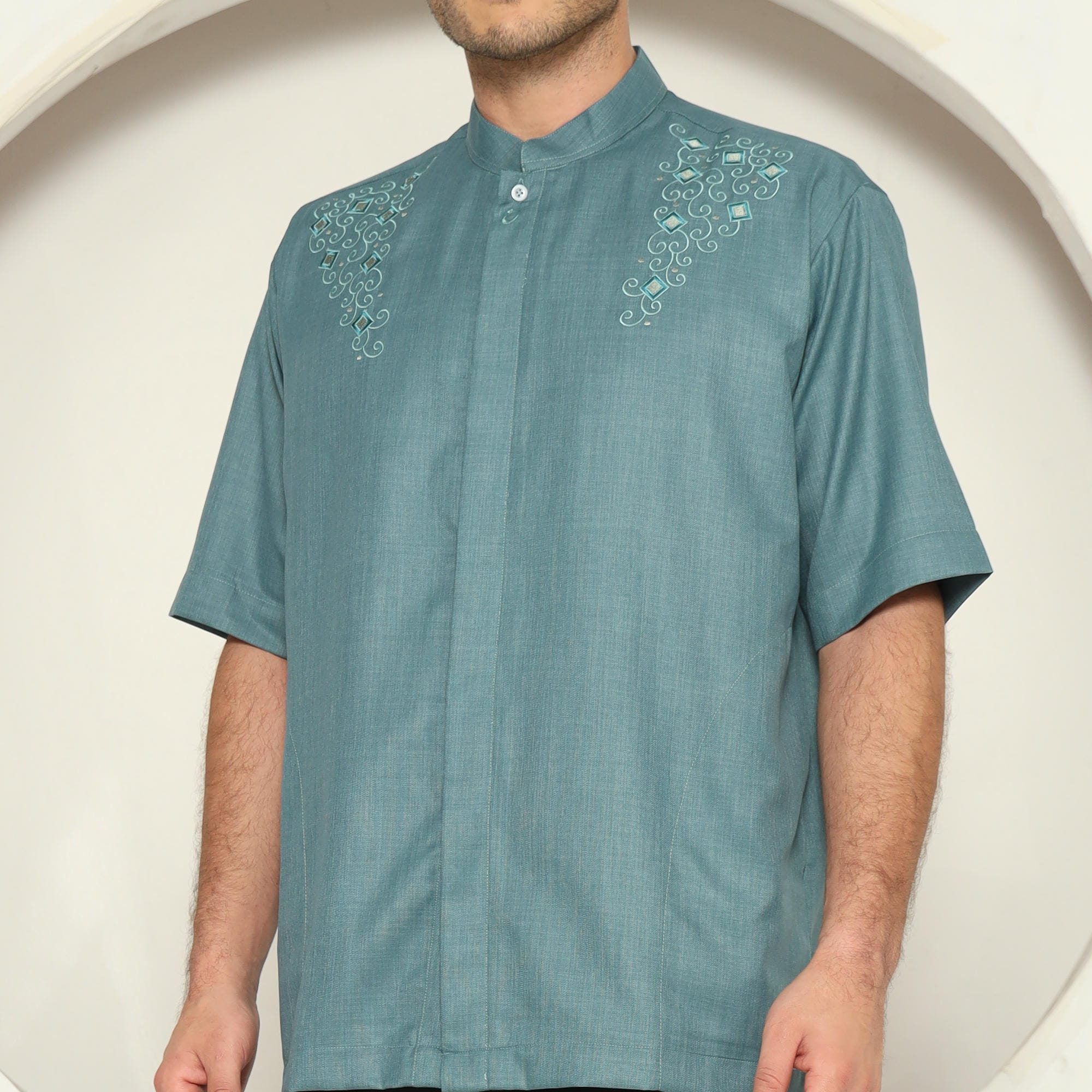 Baju Koko Sarimbit KK 43 Tosca Lengan Pendek foto 6