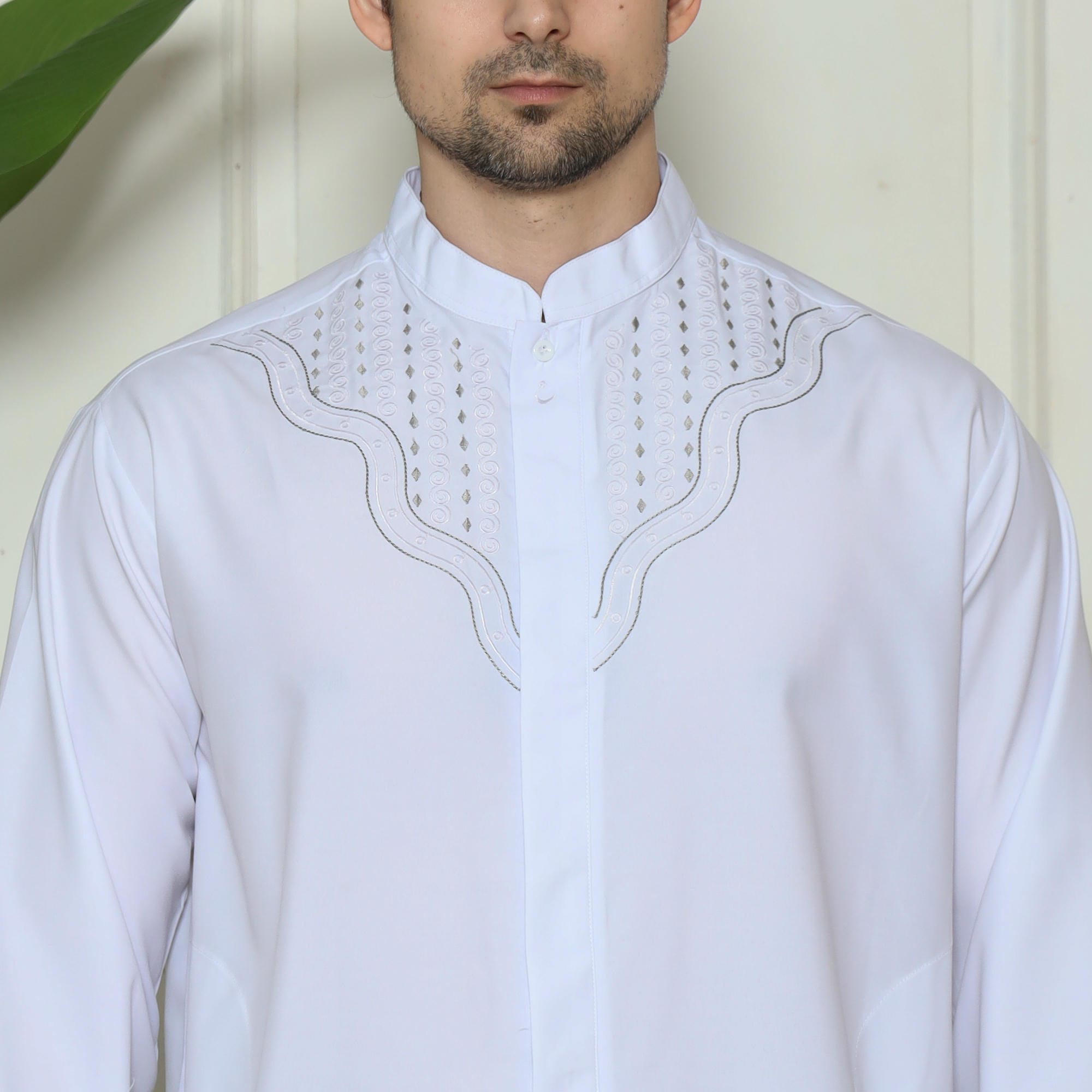 Baju Koko Putih KK 45 White Lengan Panjang foto 8